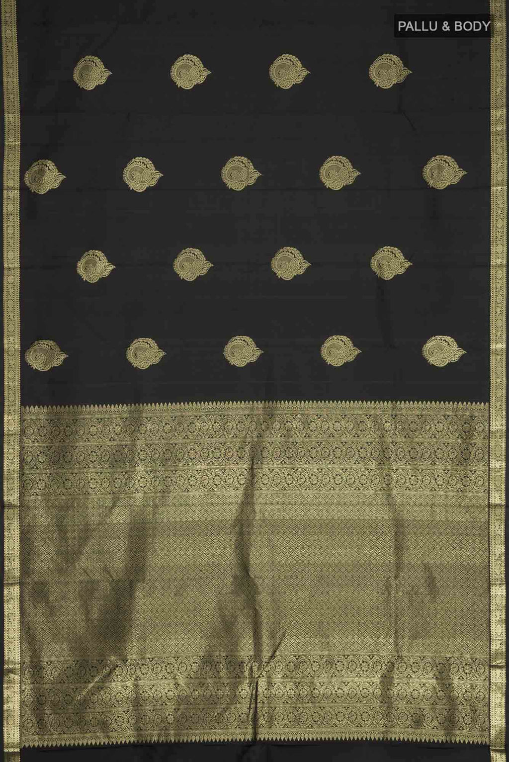 Black Kanchipuram Silk Saree