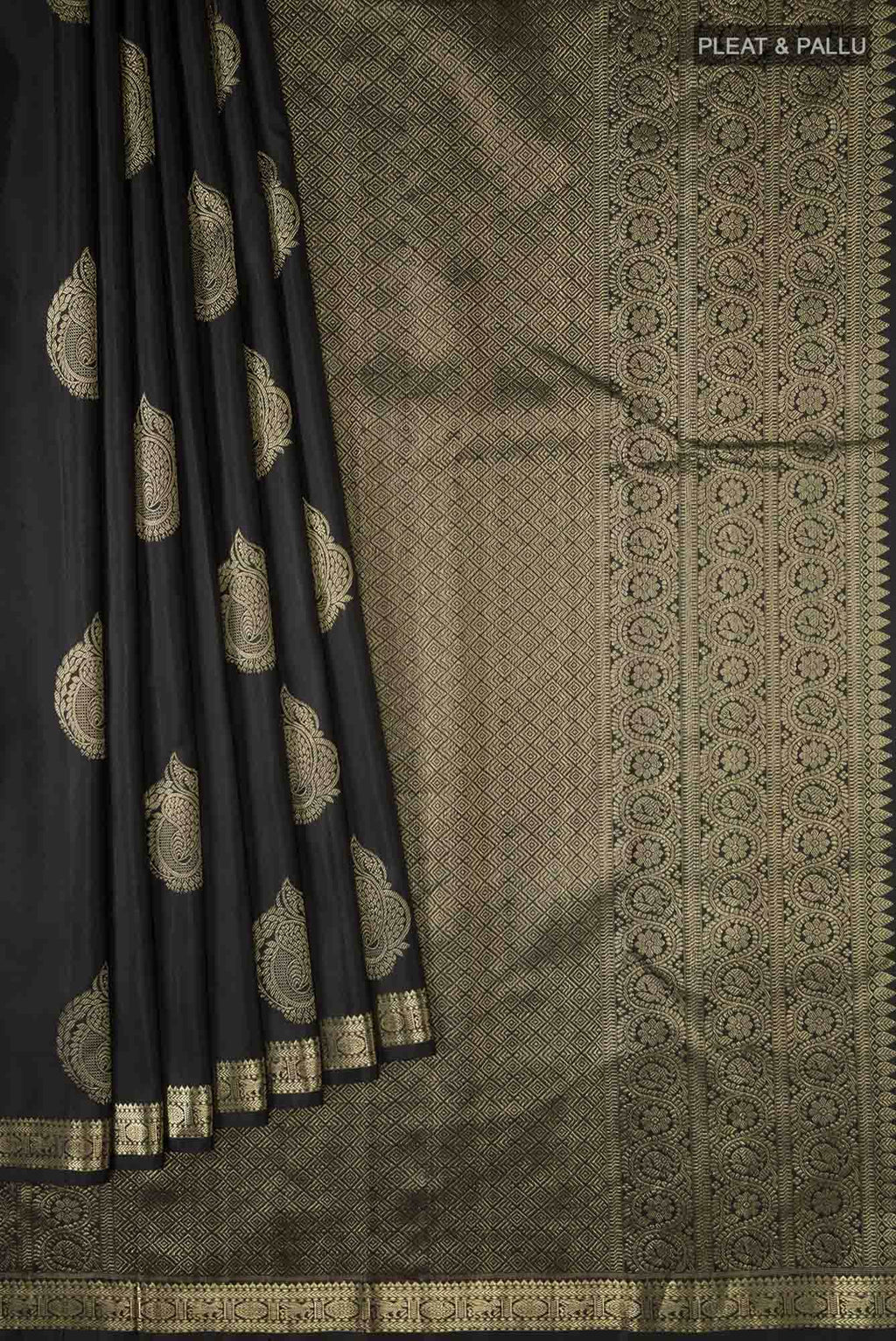 Black Kanchipuram Silk Saree