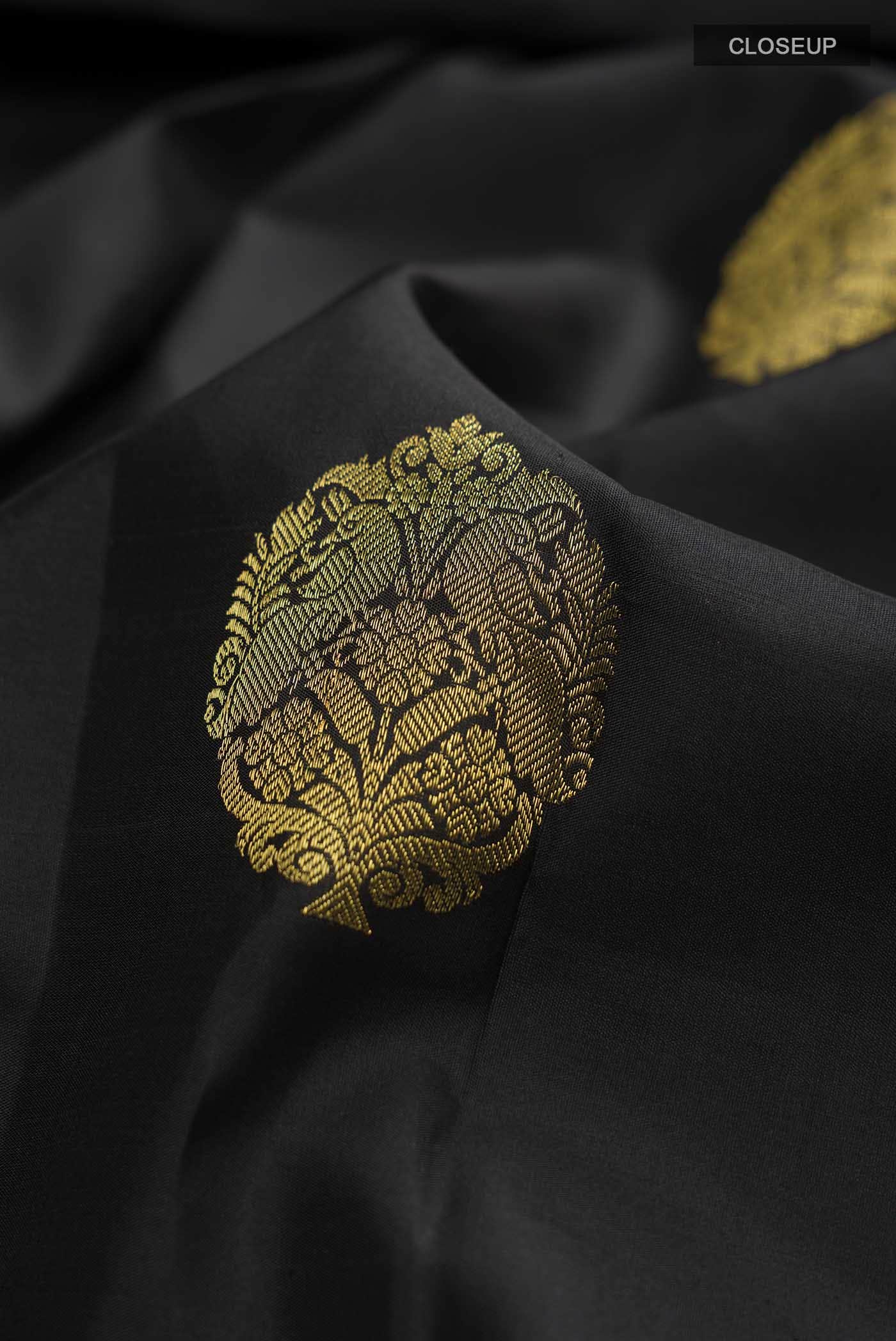 Black Kanchipuram Silk Saree