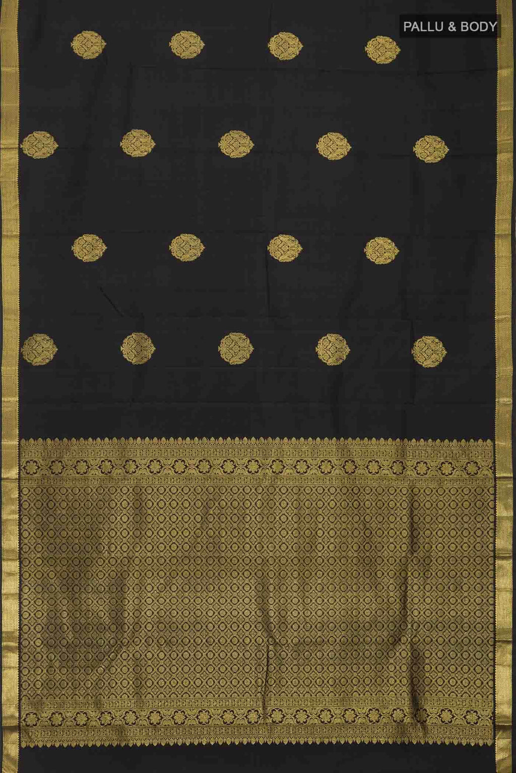 Black Kanchipuram Silk Saree