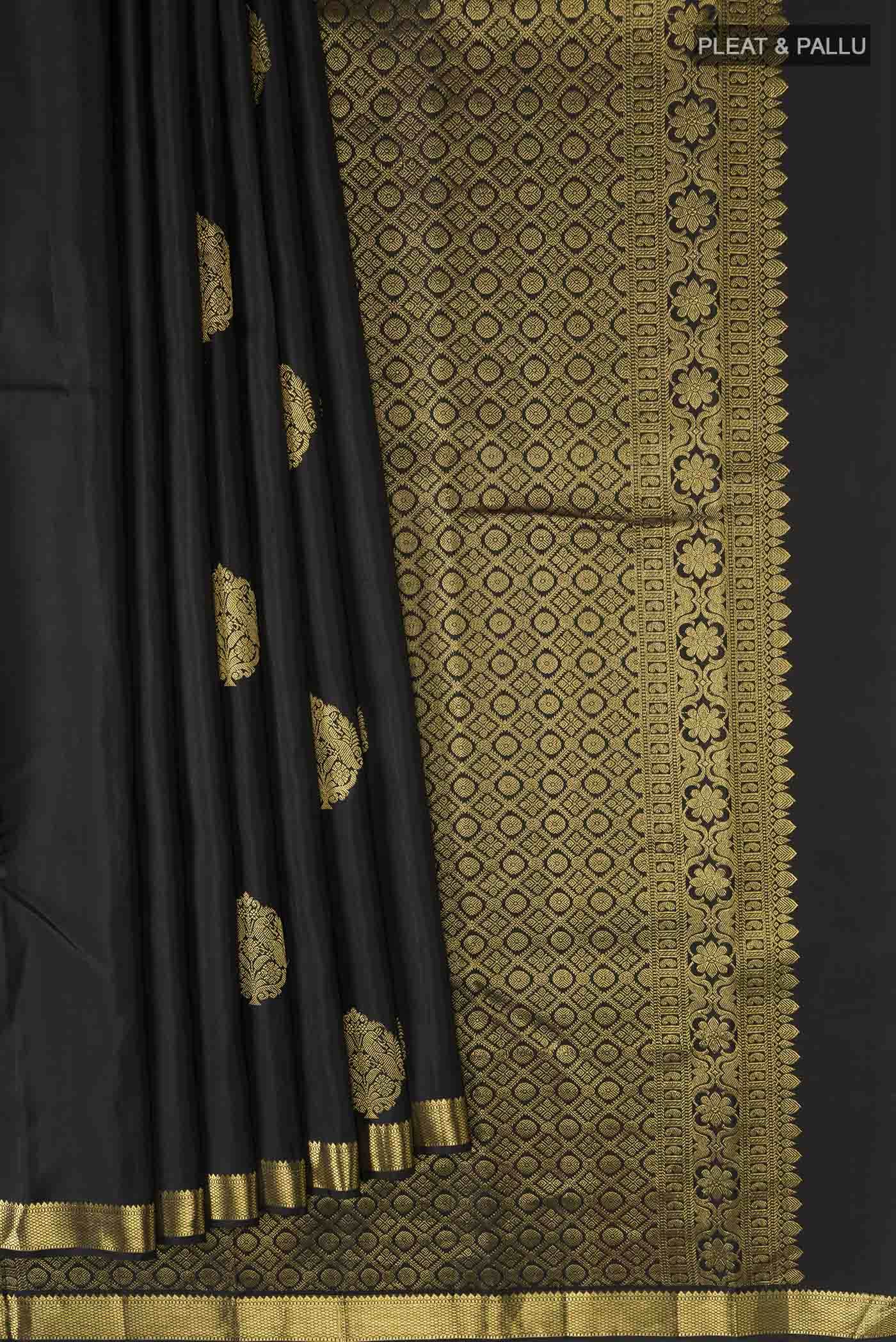 Black Kanchipuram Silk Saree