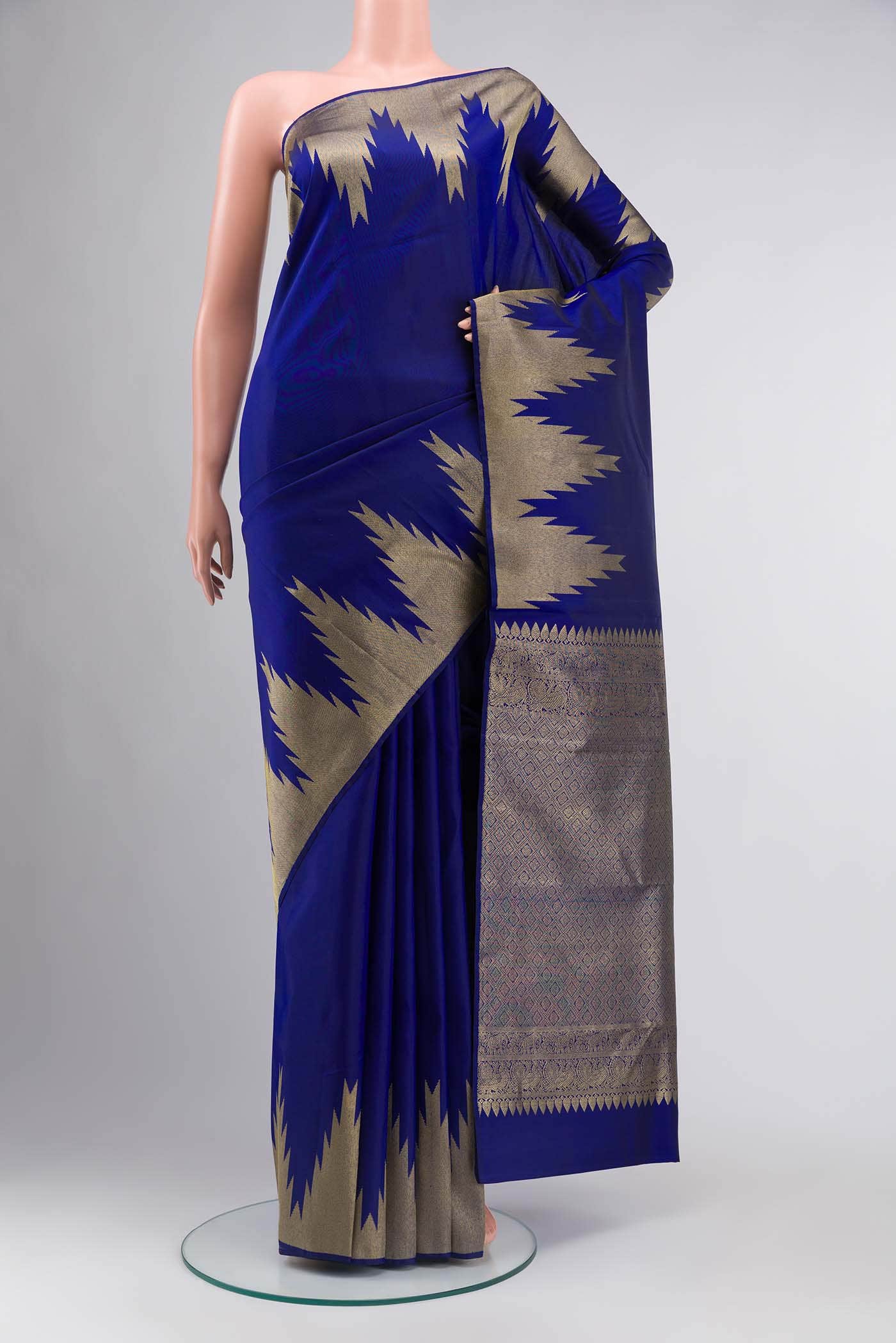 Blue Kanchipuram Silk Saree