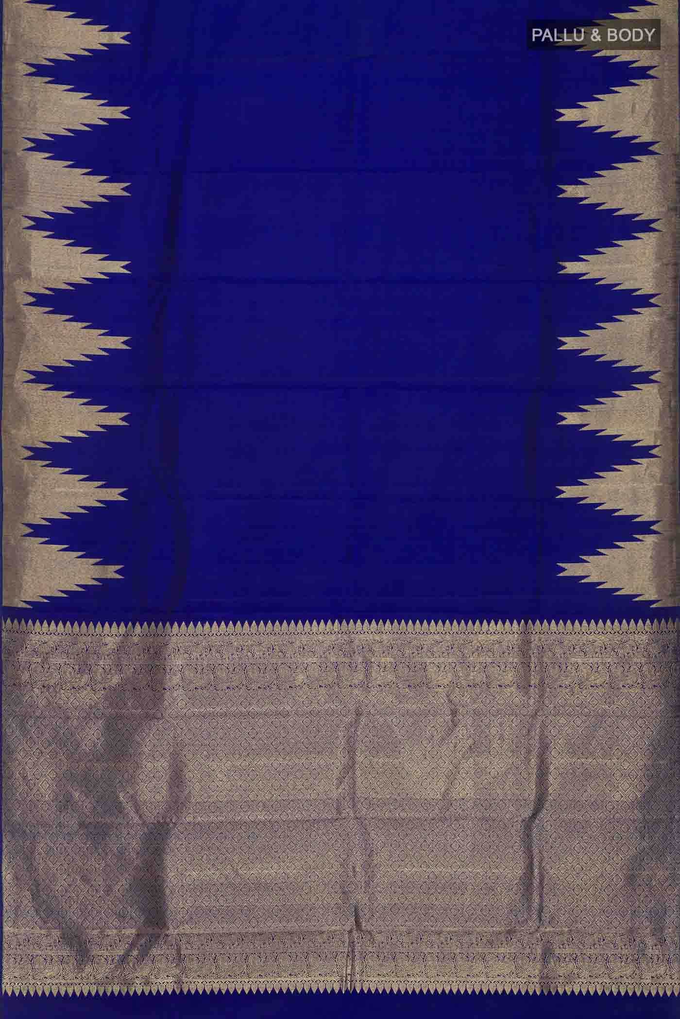 Blue Kanchipuram Silk Saree