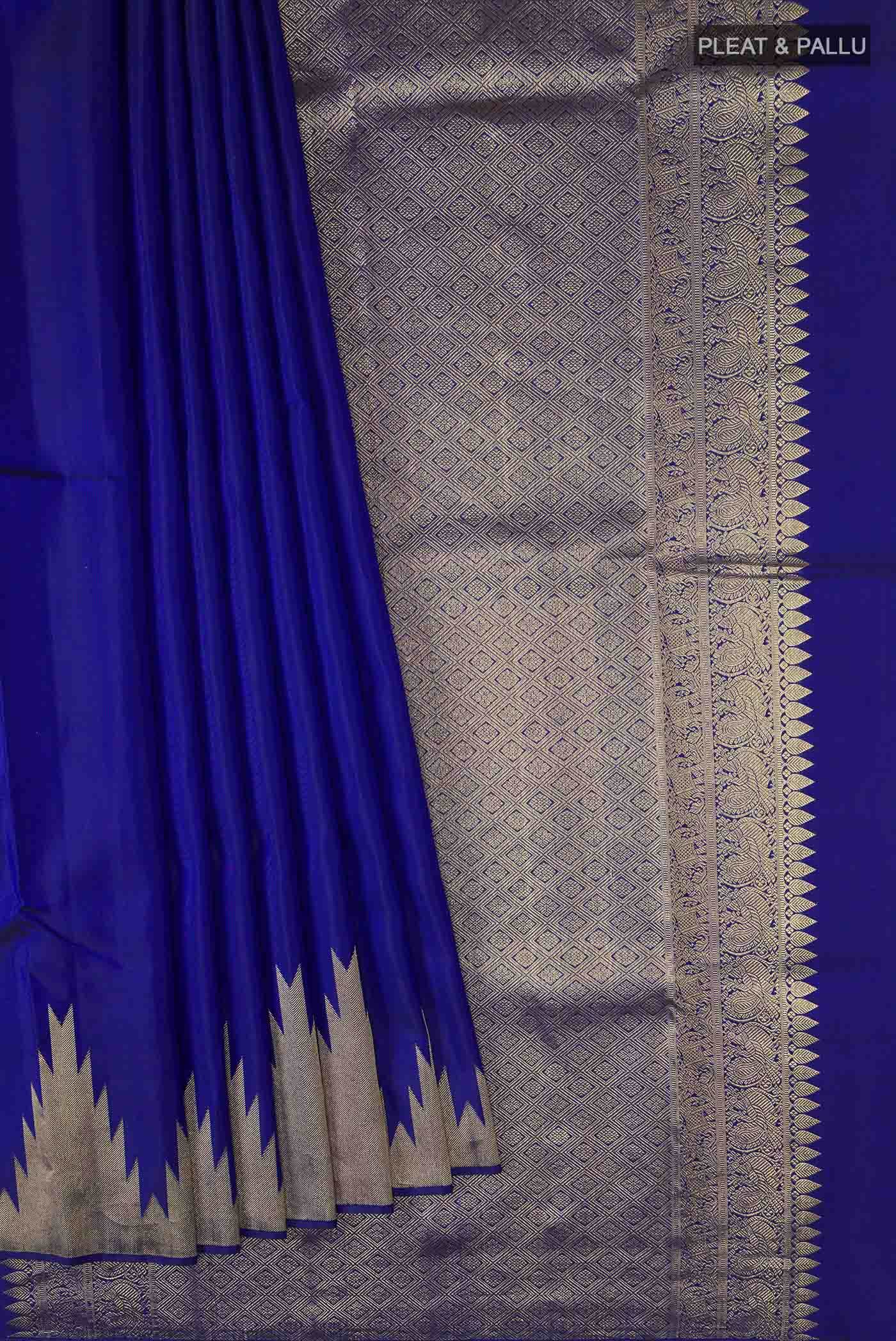 Blue Kanchipuram Silk Saree