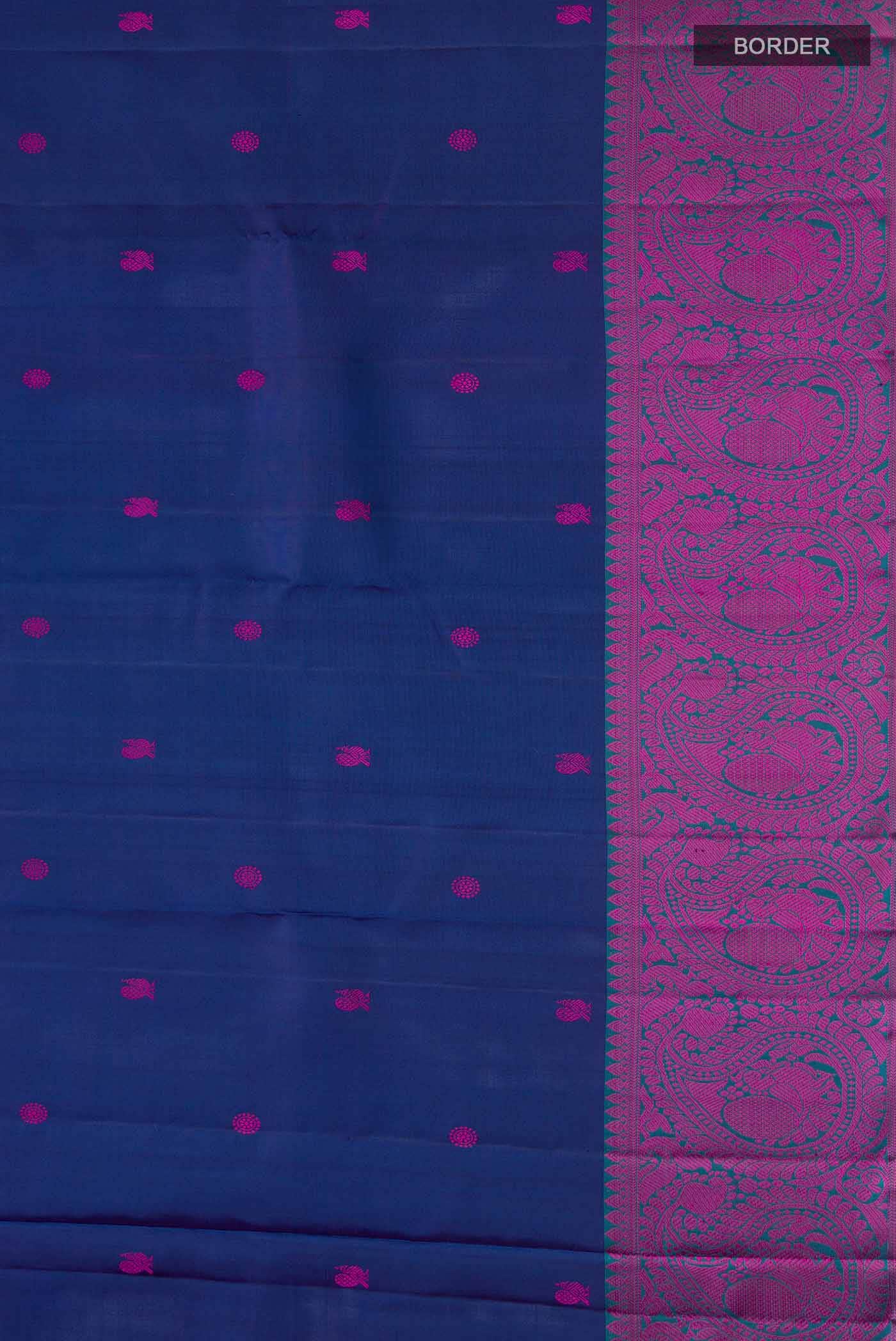 Blue Kanchipuram Silk Saree