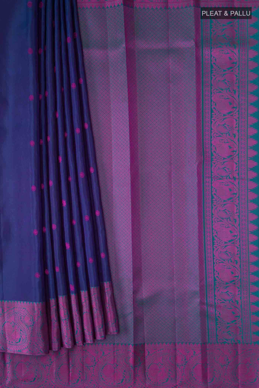 Blue Kanchipuram Silk Saree