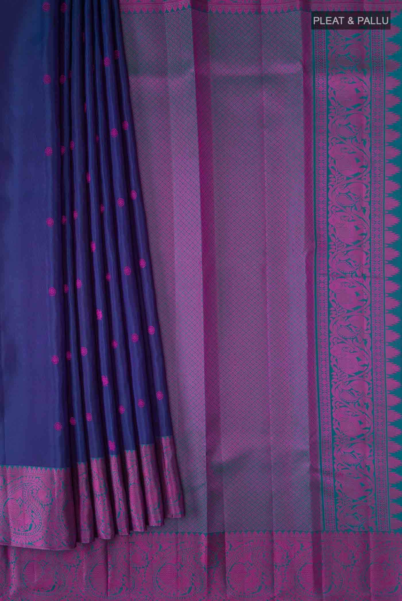 Blue Kanchipuram Silk Saree