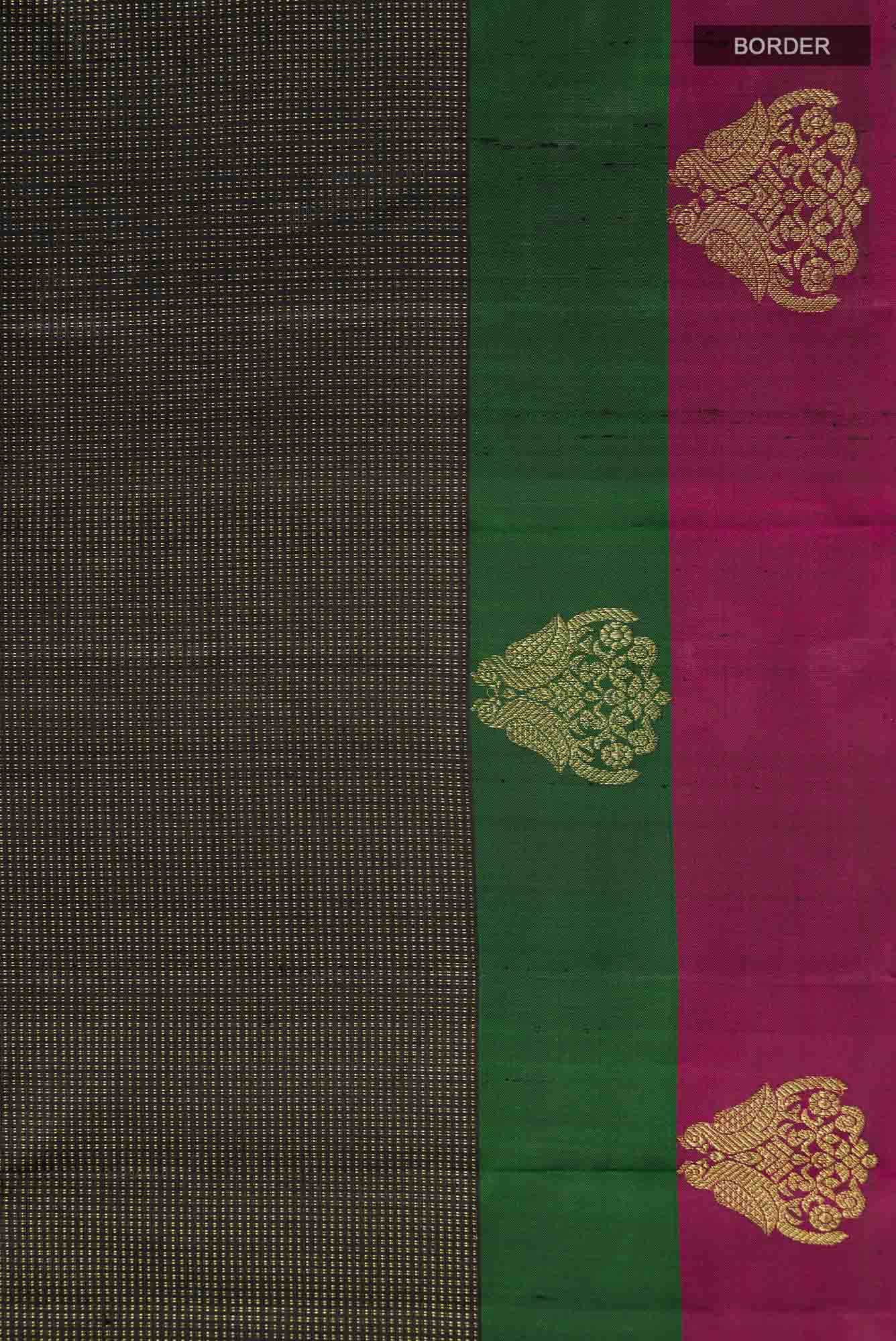 Black Kanchipuram Silk Saree