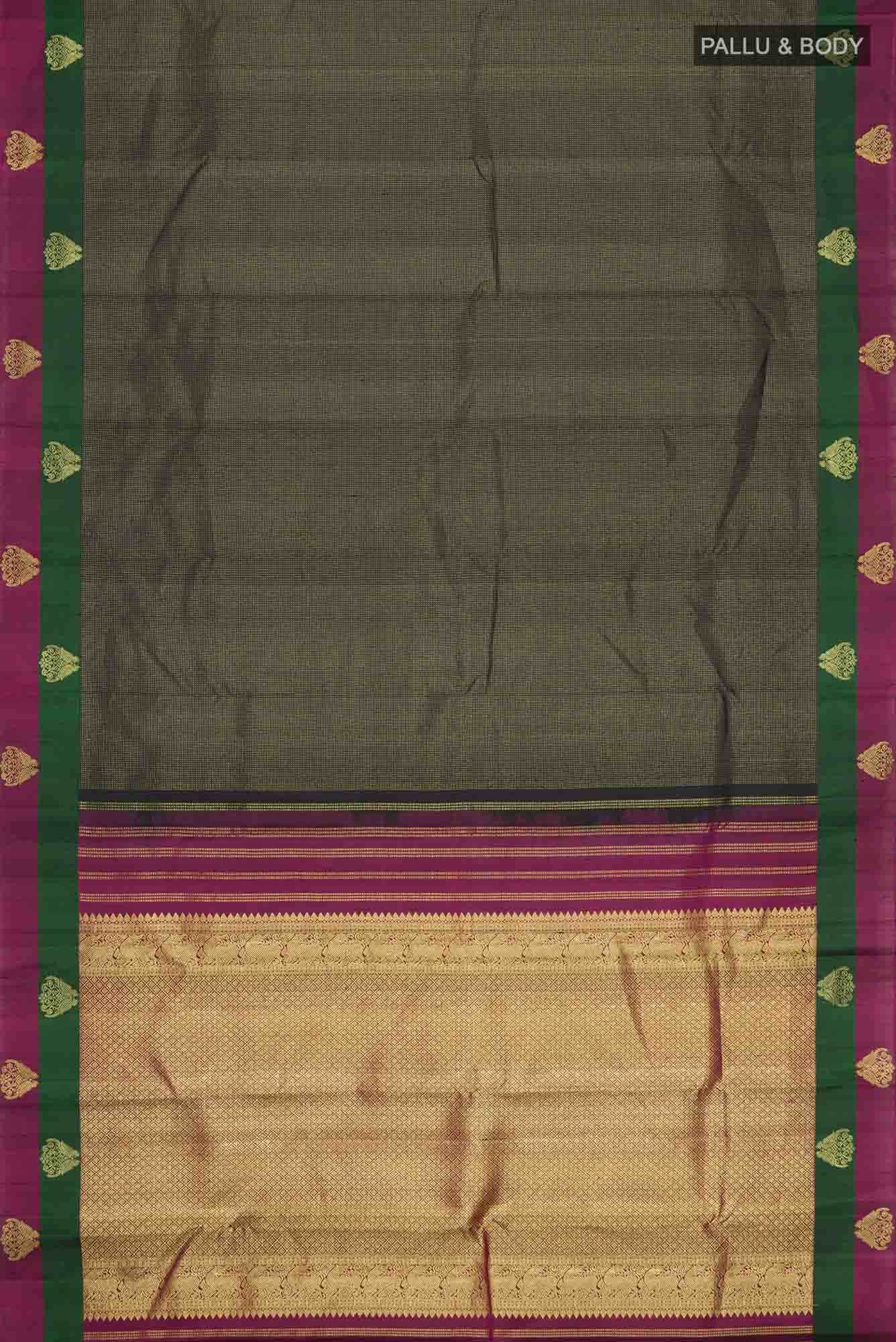 Black Kanchipuram Silk Saree
