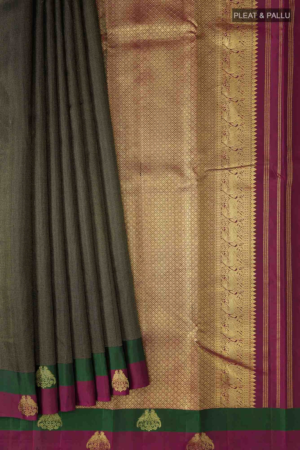 Black Kanchipuram Silk Saree