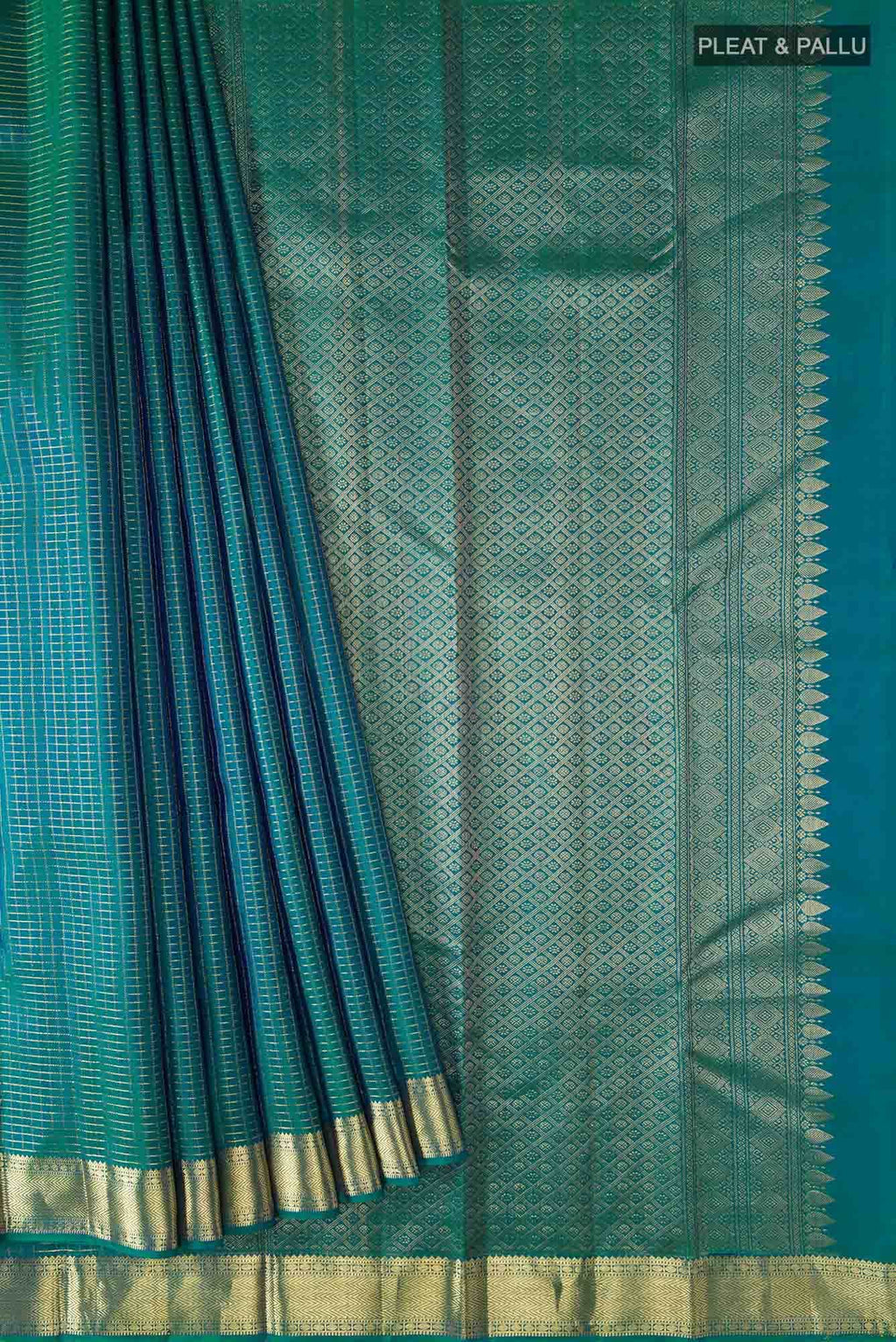 Blue Kanchipuram Silk Saree