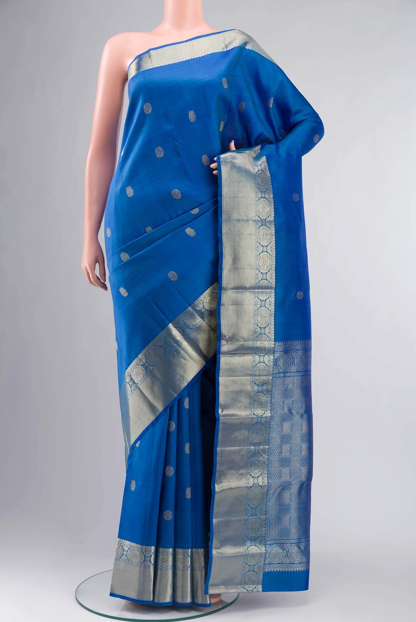 Blue Kanchipuram Silk Saree
