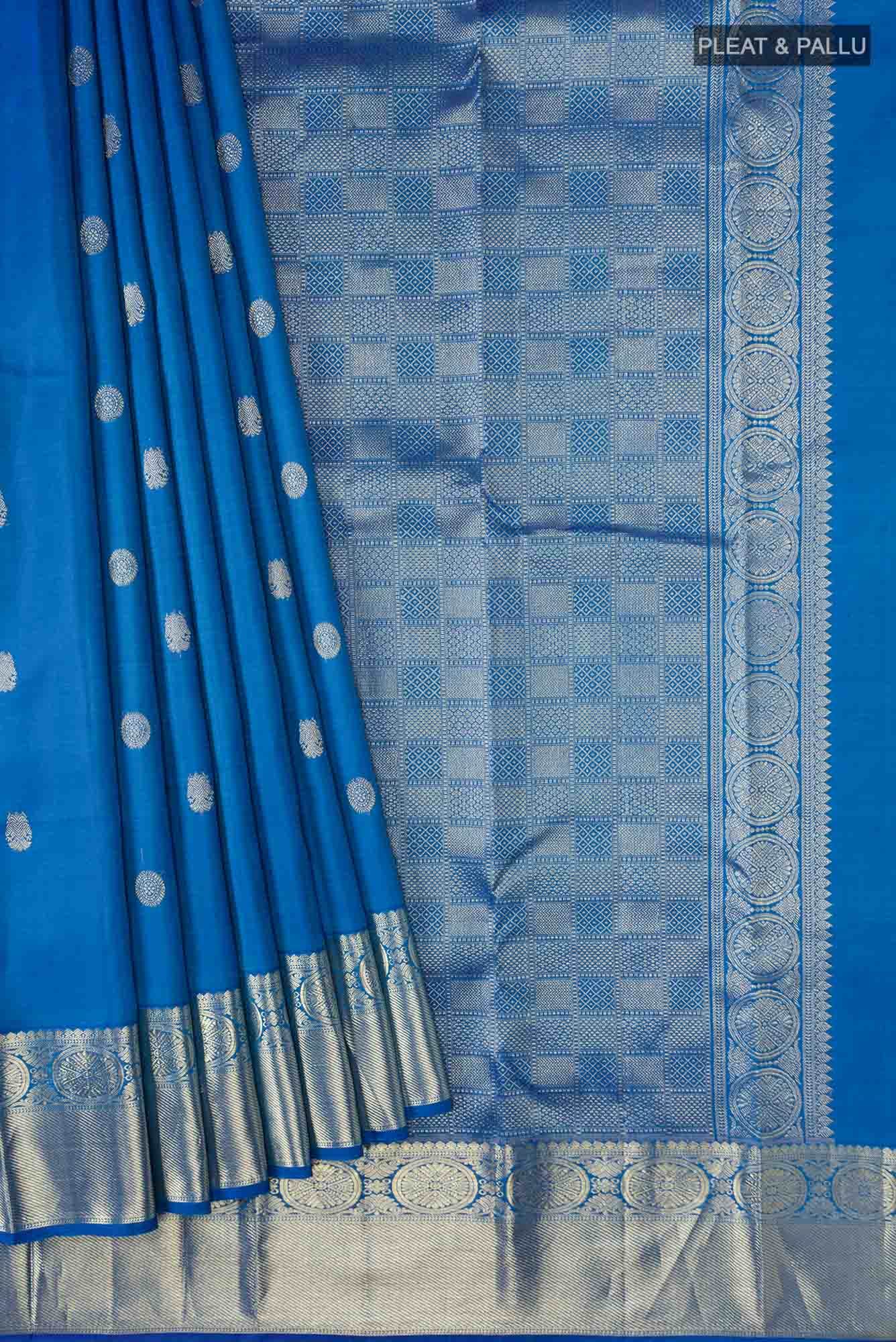 Blue Kanchipuram Silk Saree