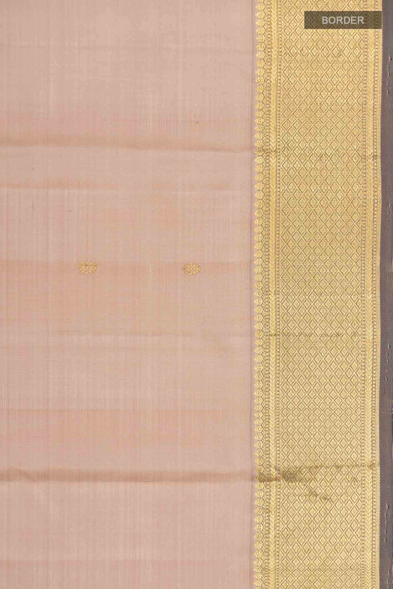 Beige Kanchipuram Silk Saree