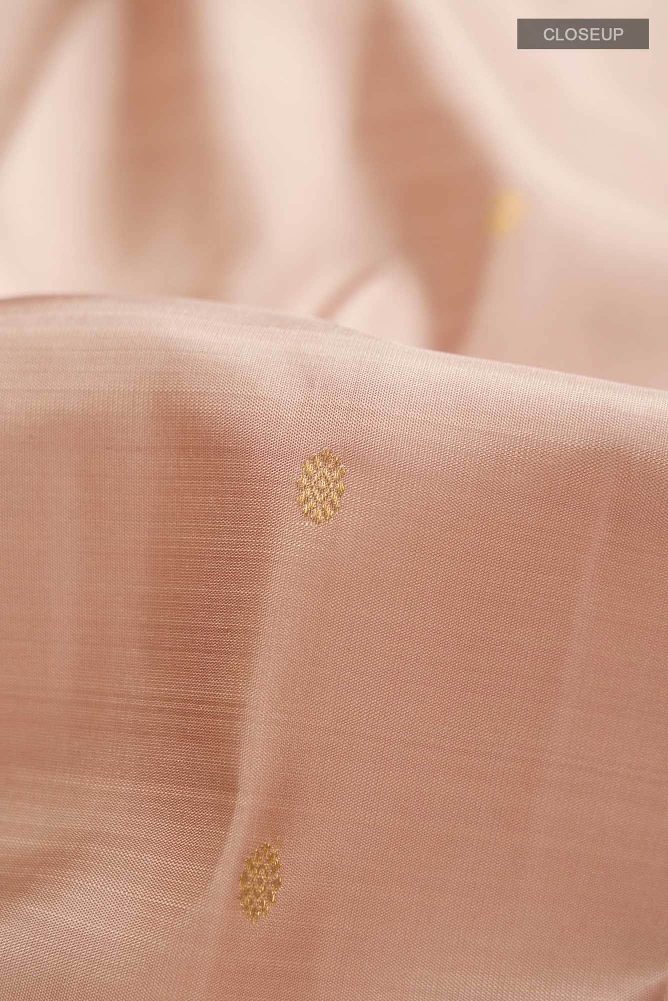 Beige Kanchipuram Silk Saree