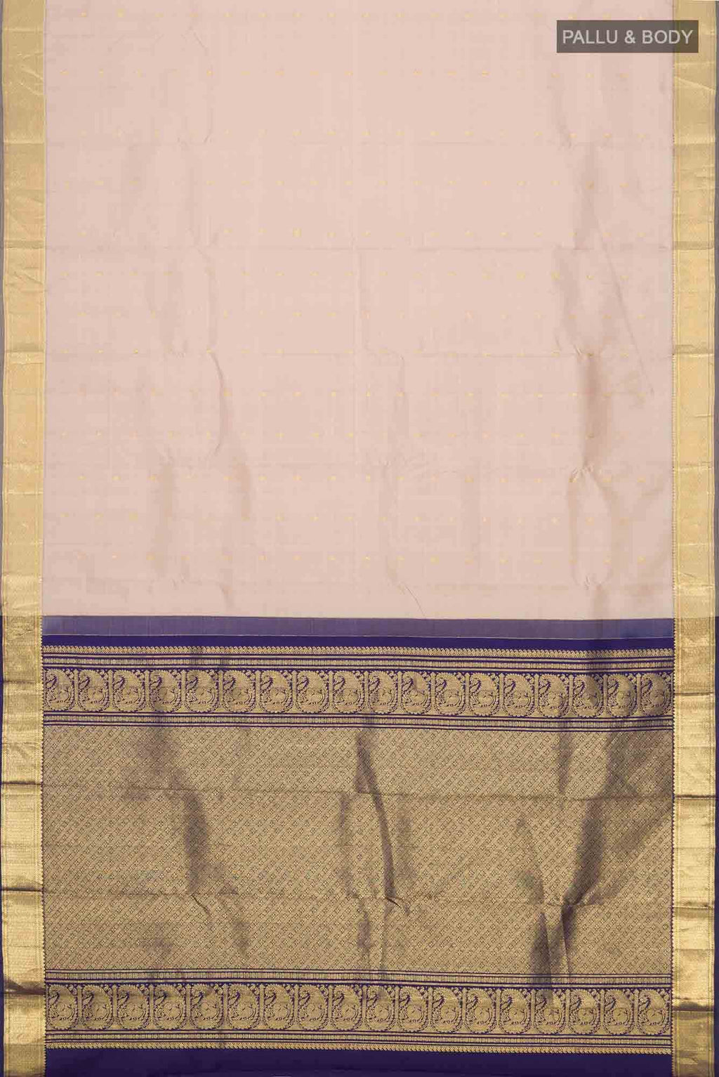 Beige Kanchipuram Silk Saree