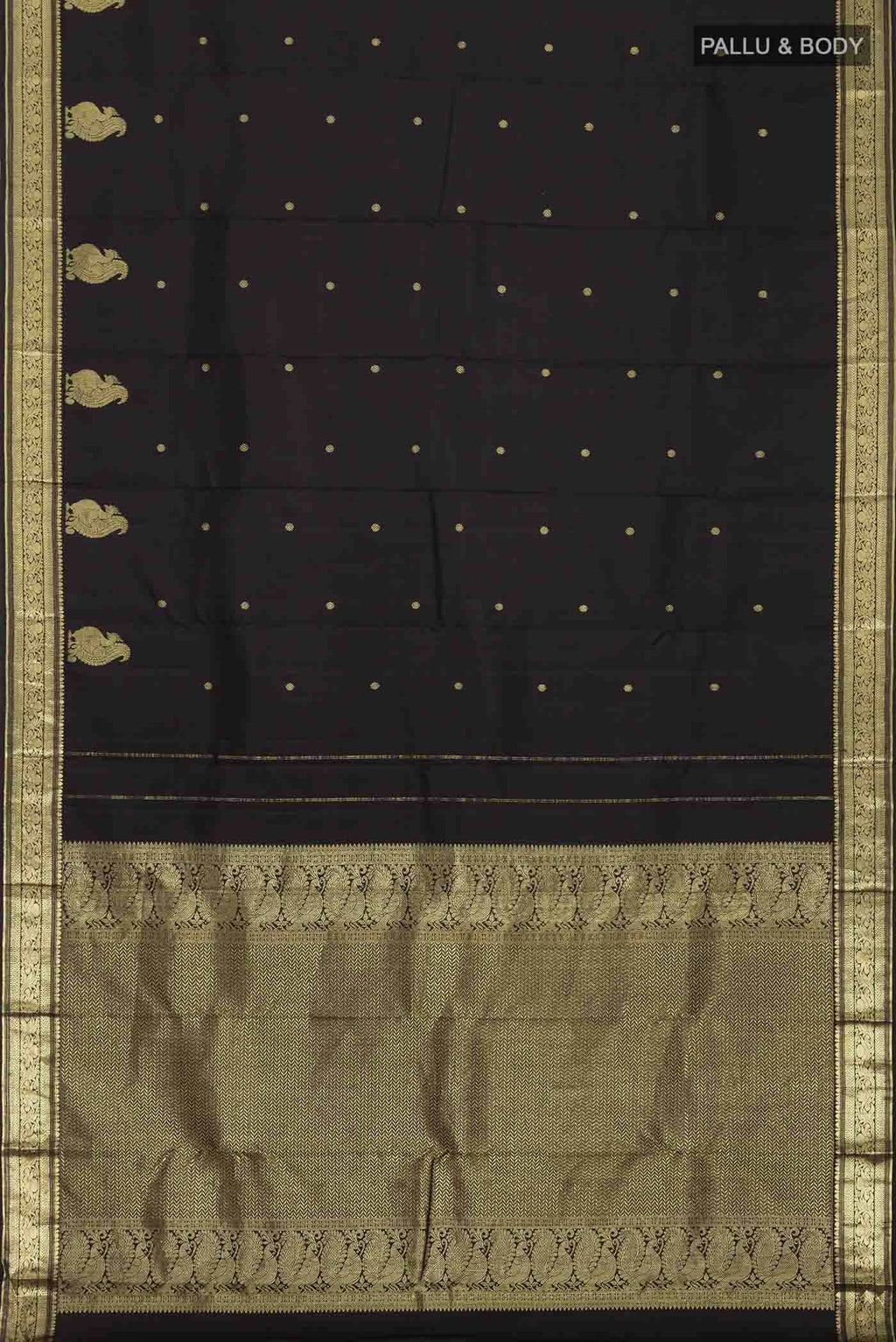 Black Kanchipuram Silk Saree