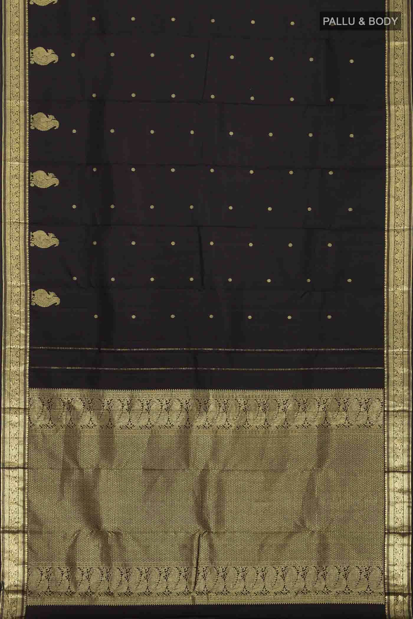 Black Kanchipuram Silk Saree