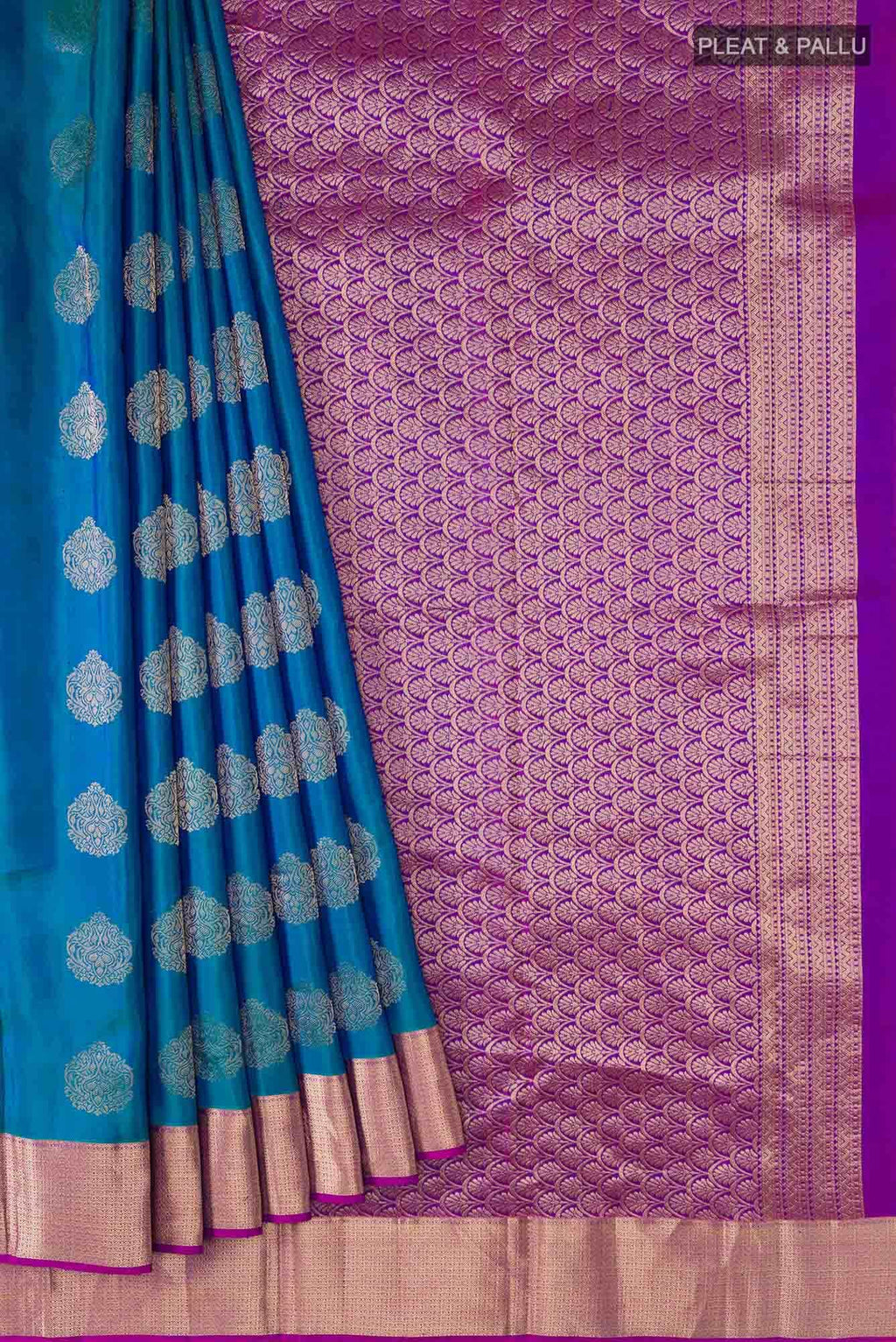 Blue Kanchipuram Silk Saree
