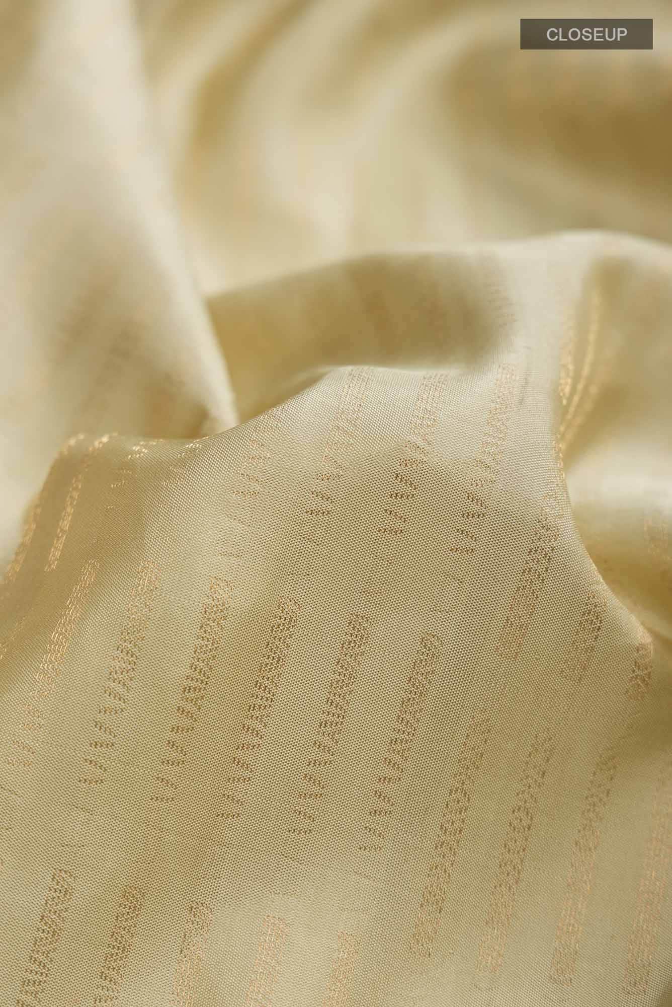 Beige Kanchipuram Silk Saree