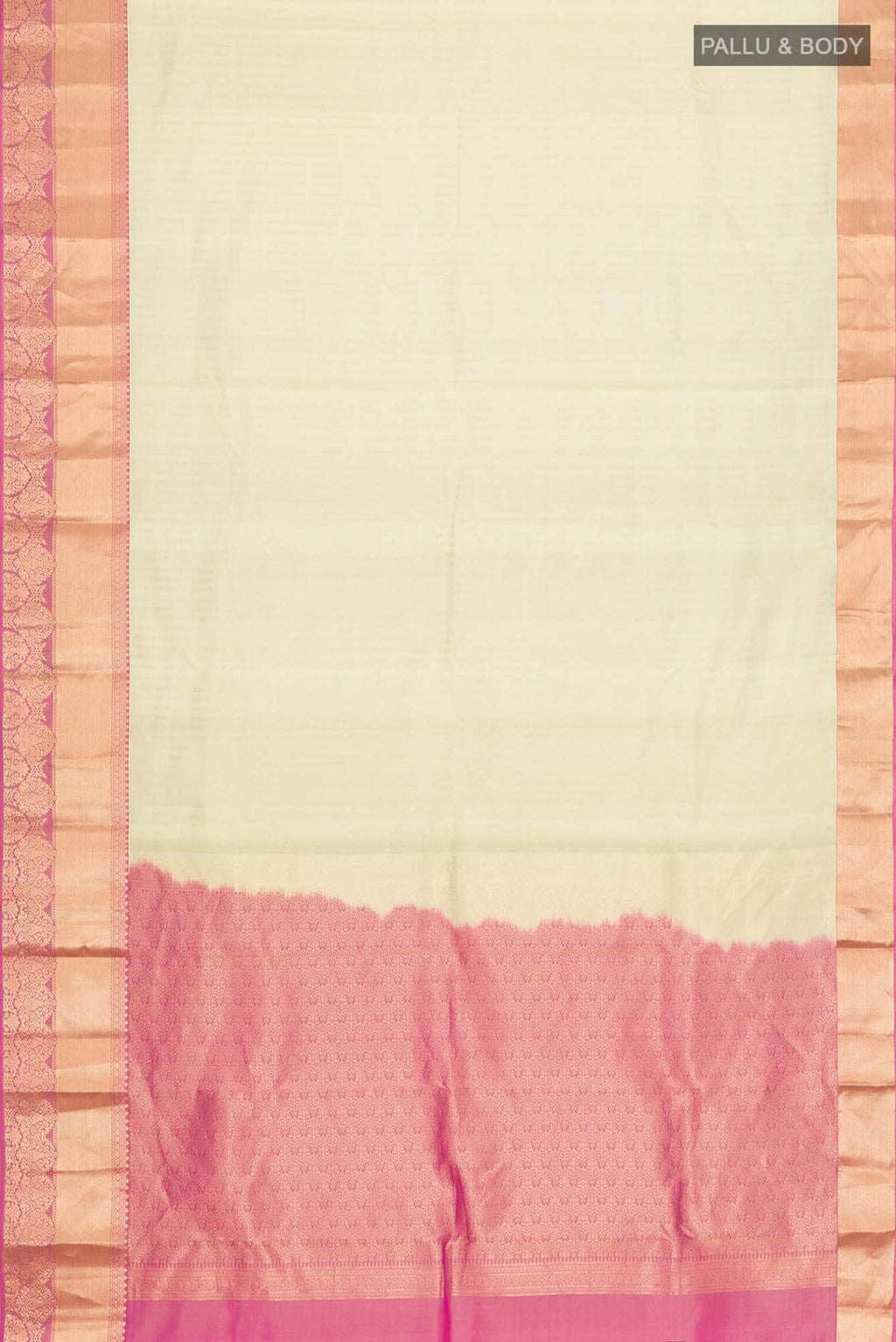 Beige Kanchipuram Silk Saree
