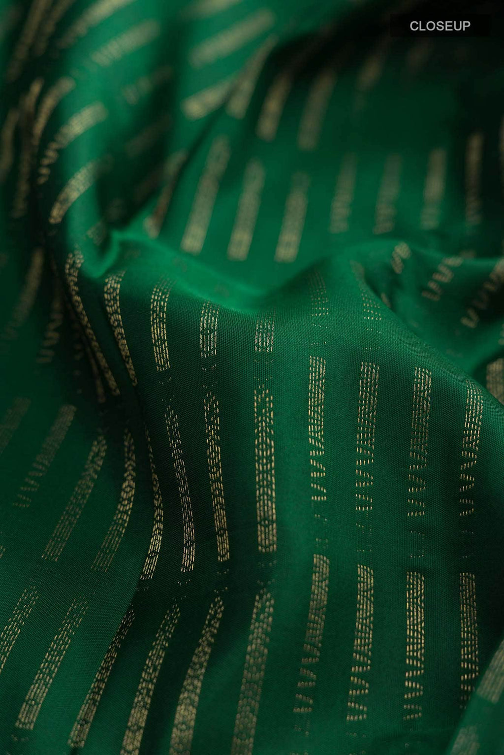 Bottle Green Kanchipuram Silk Saree