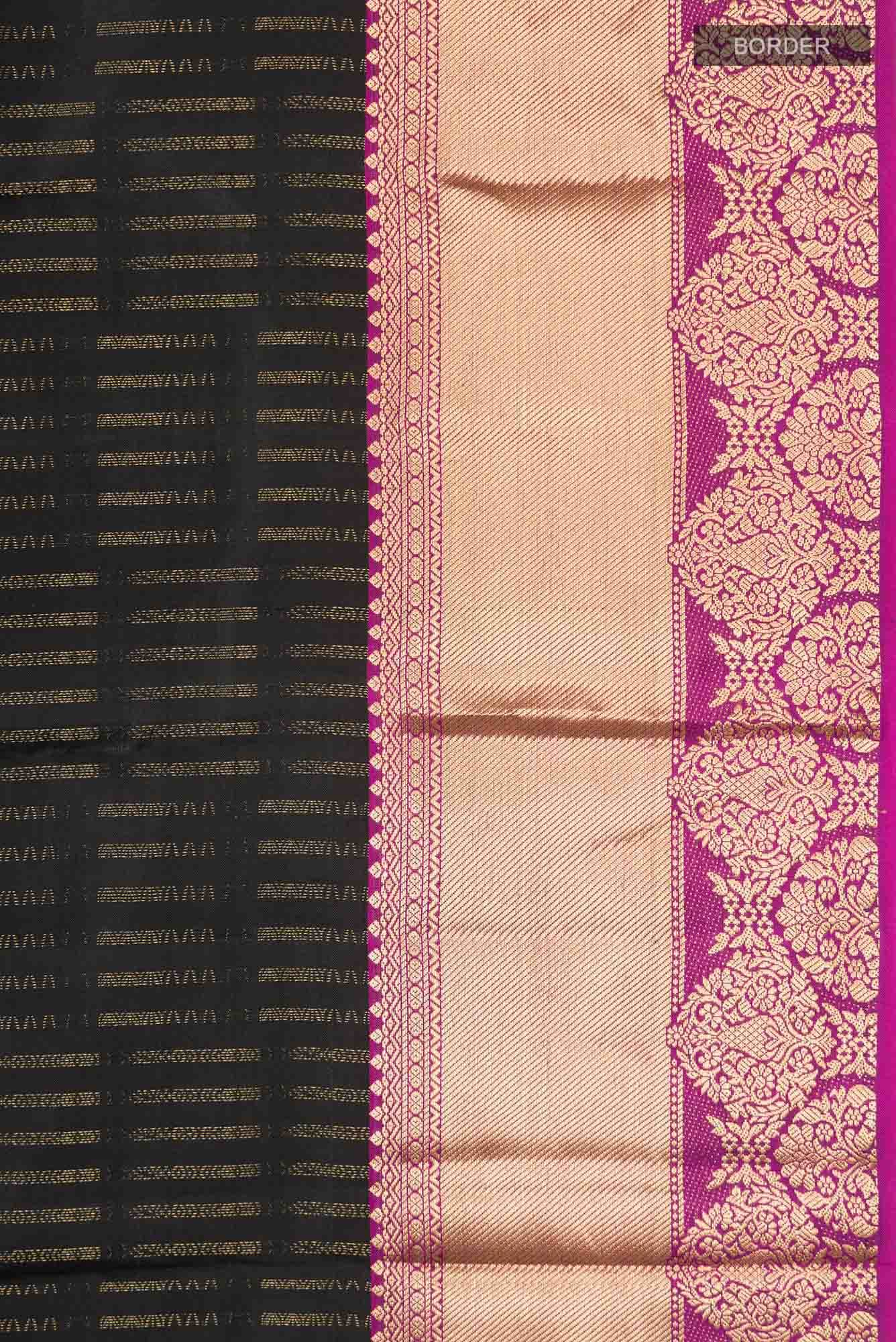 Black Kanchipuram Silk Saree