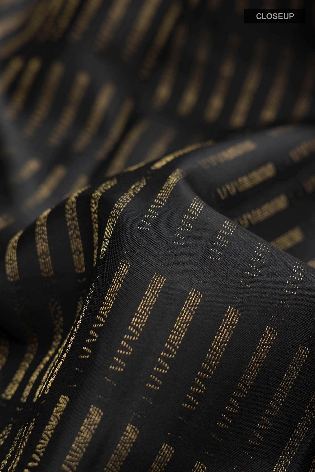 Black Kanchipuram Silk Saree