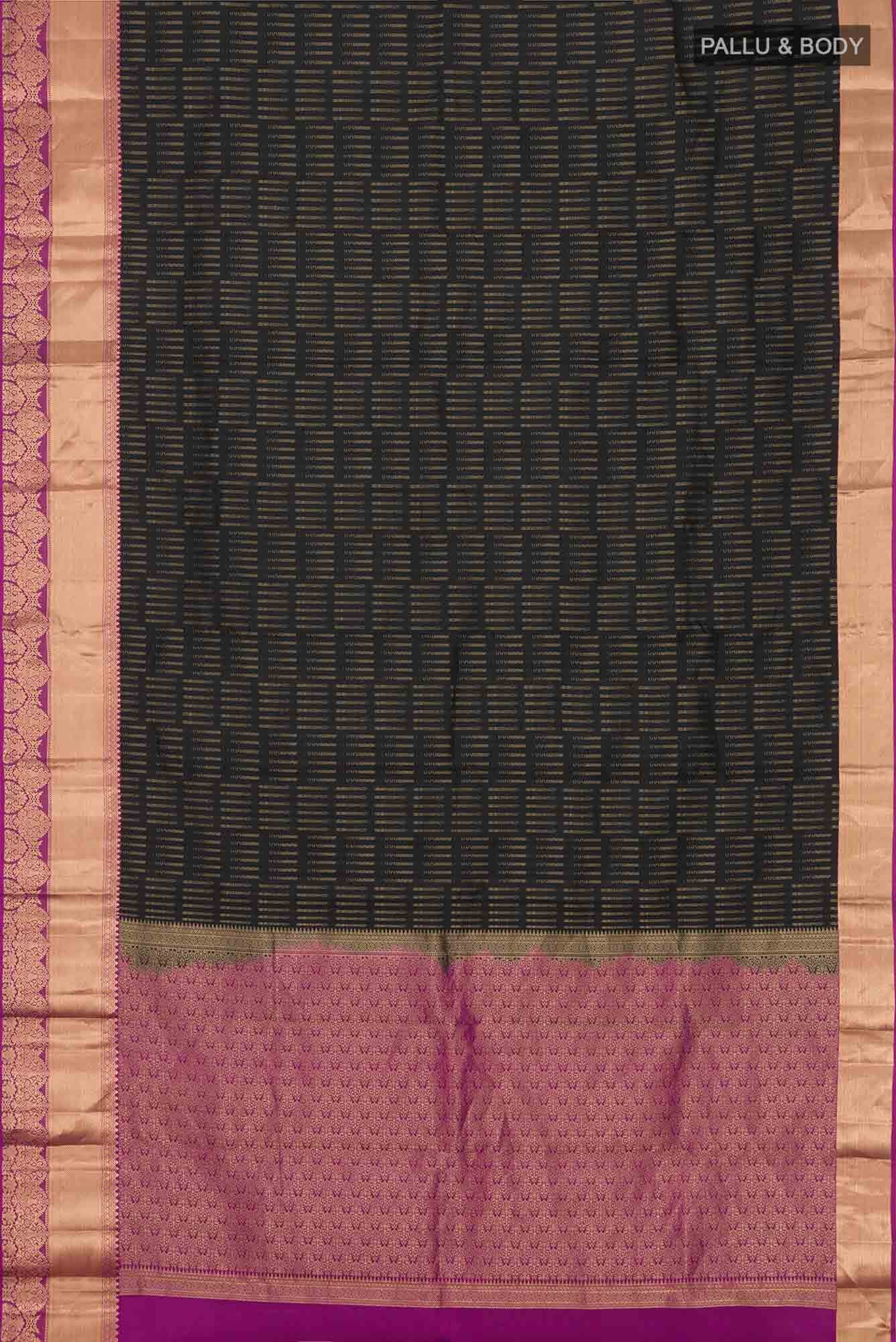 Black Kanchipuram Silk Saree