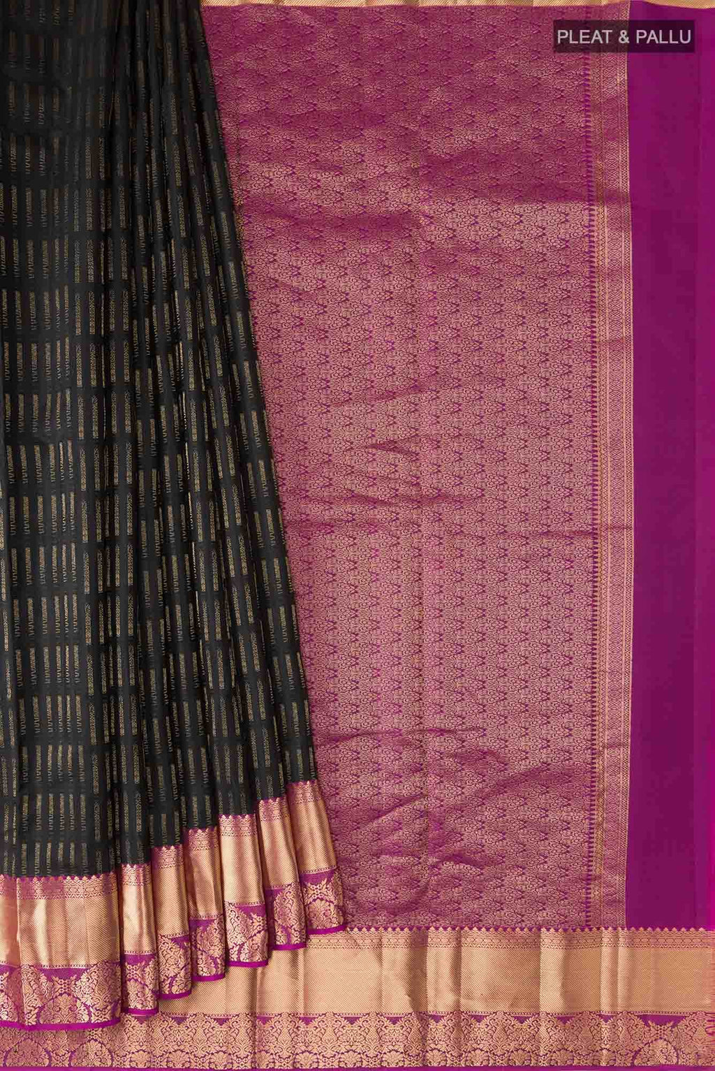 Black Kanchipuram Silk Saree