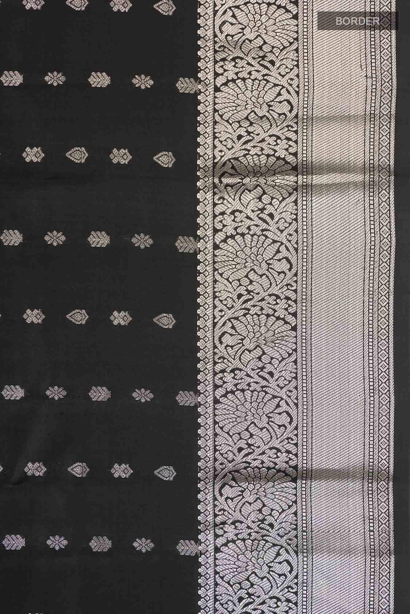 Black Kanchipuram Silk Saree