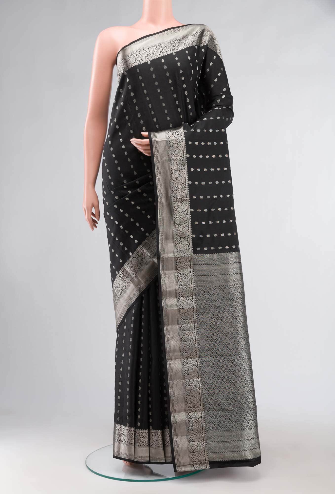 Black Kanchipuram Silk Saree