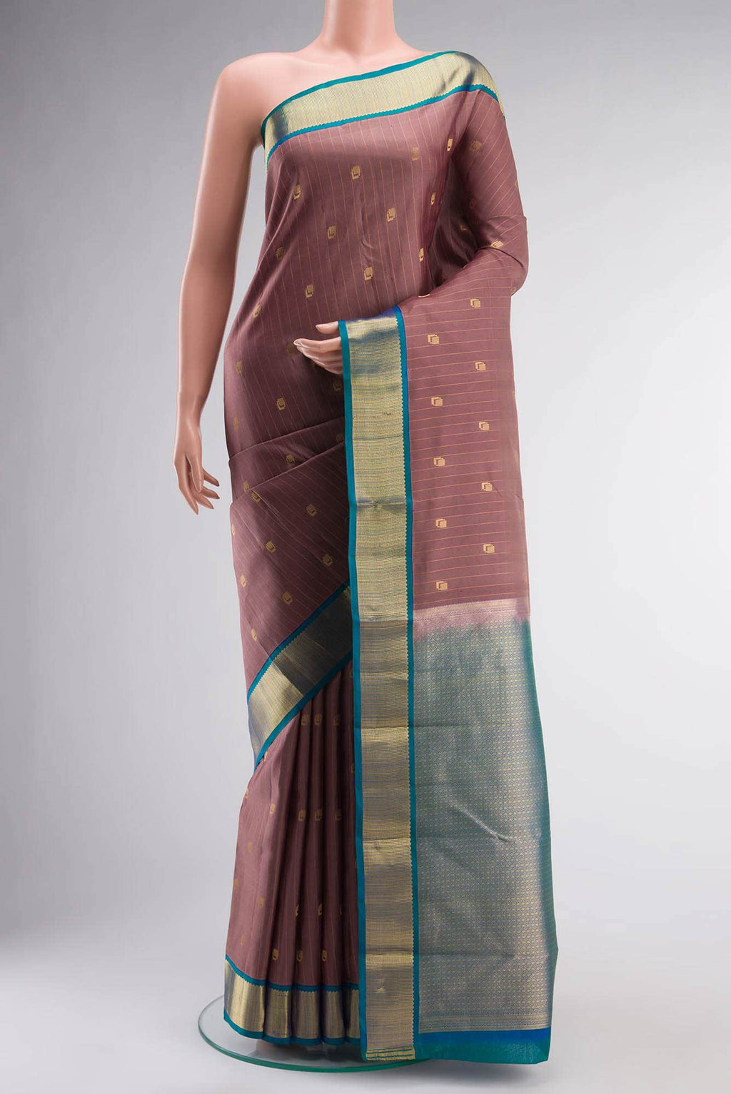 Brown Kanchipuram Silk Saree