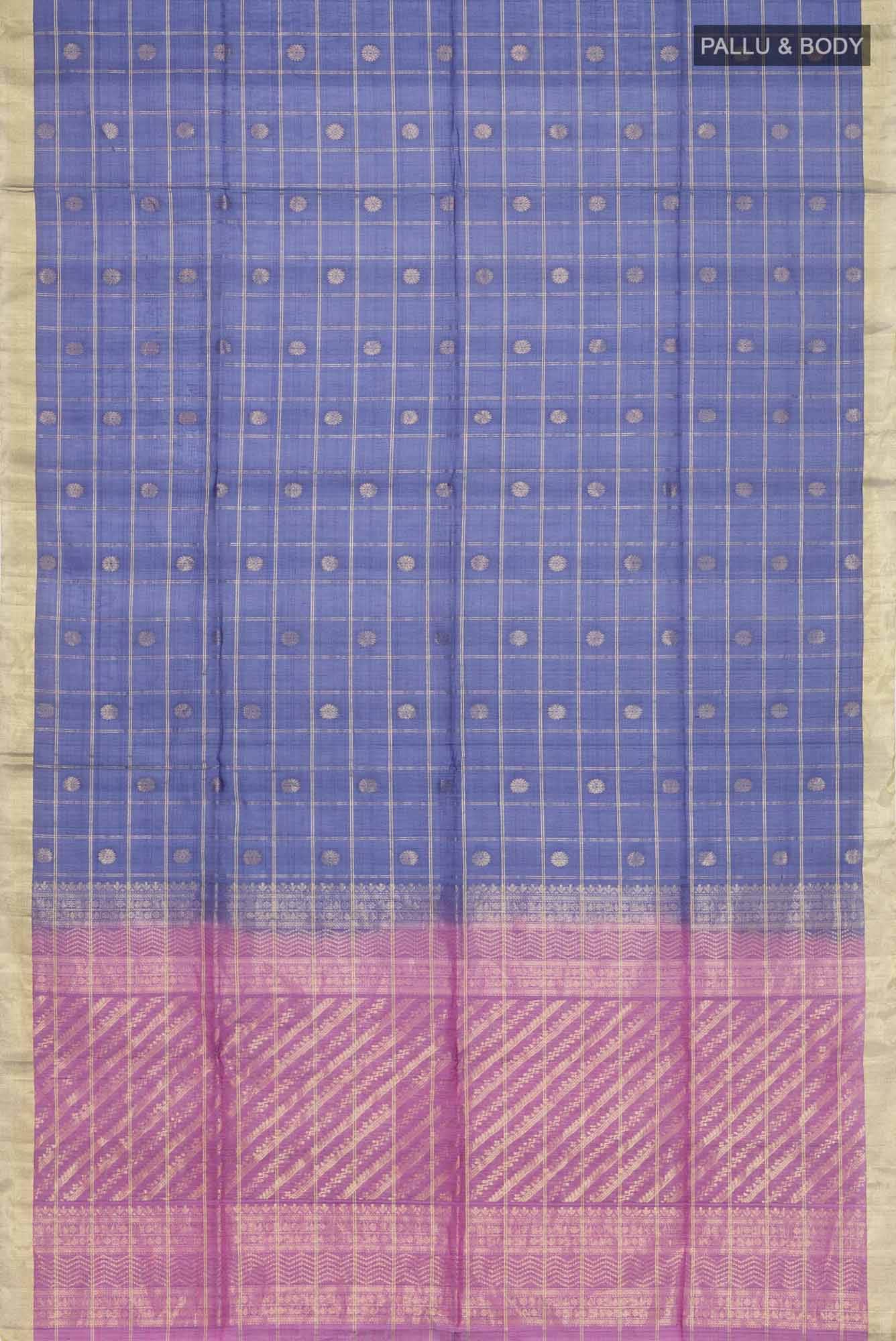 Navy Blue Silk Cotton Saree