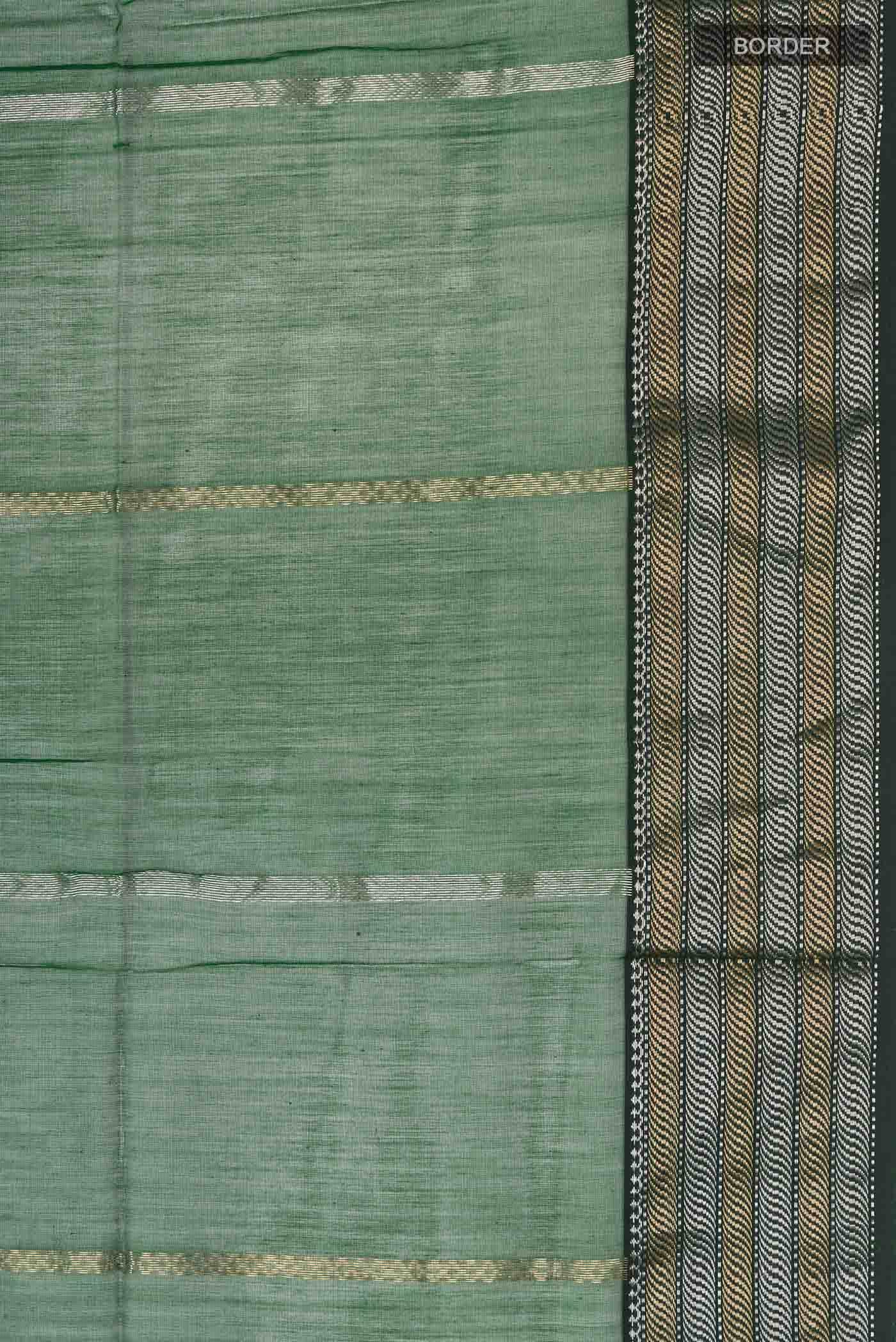 Green Maheshwari Silk Saree