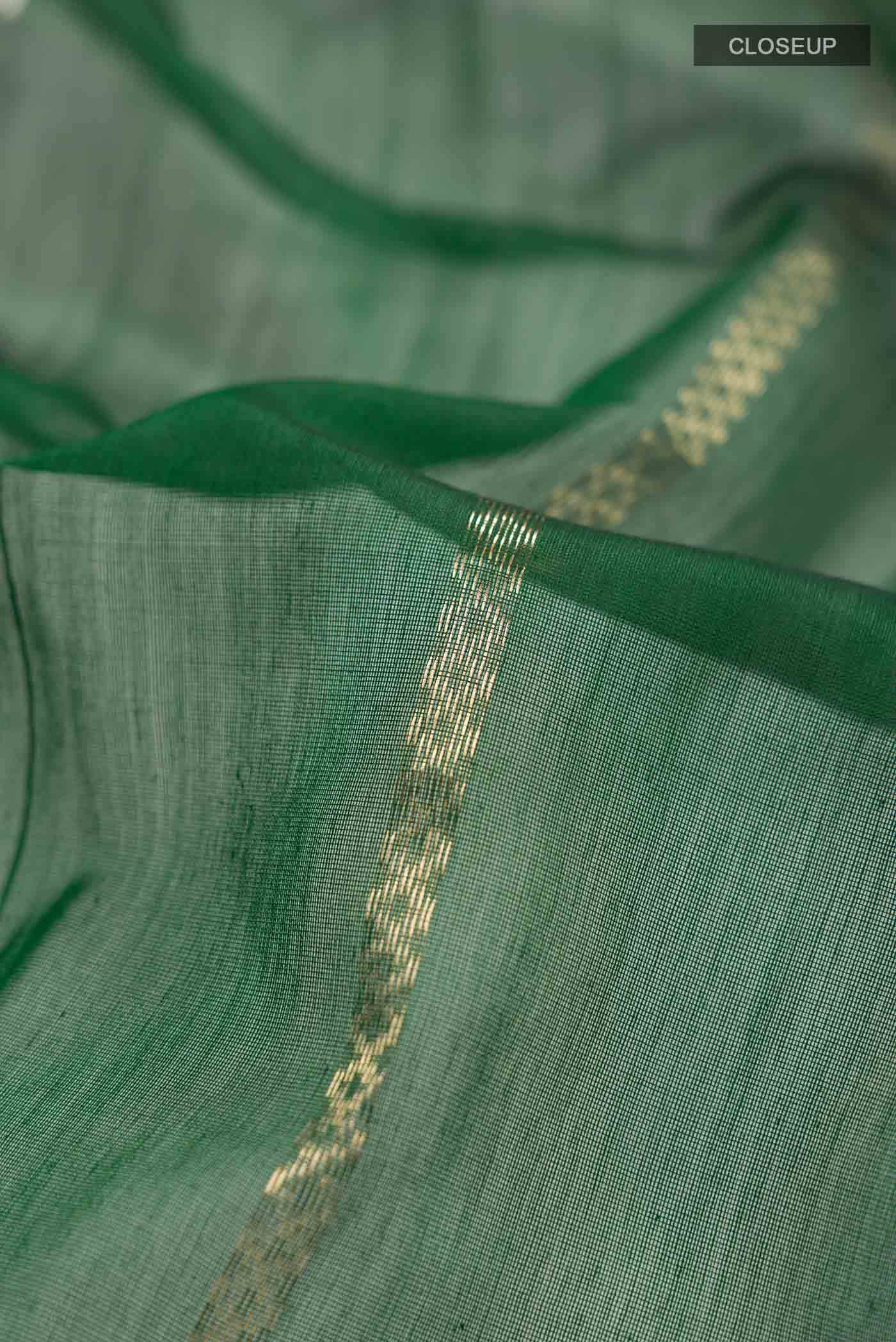 Green Maheshwari Silk Saree