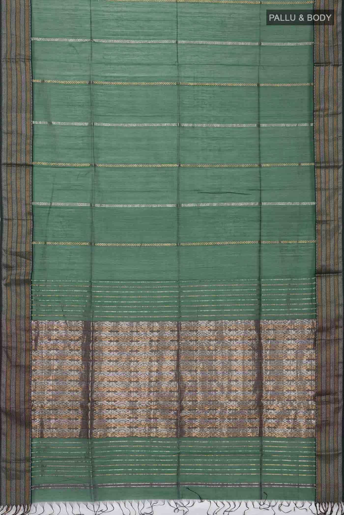 Green Maheshwari Silk Saree