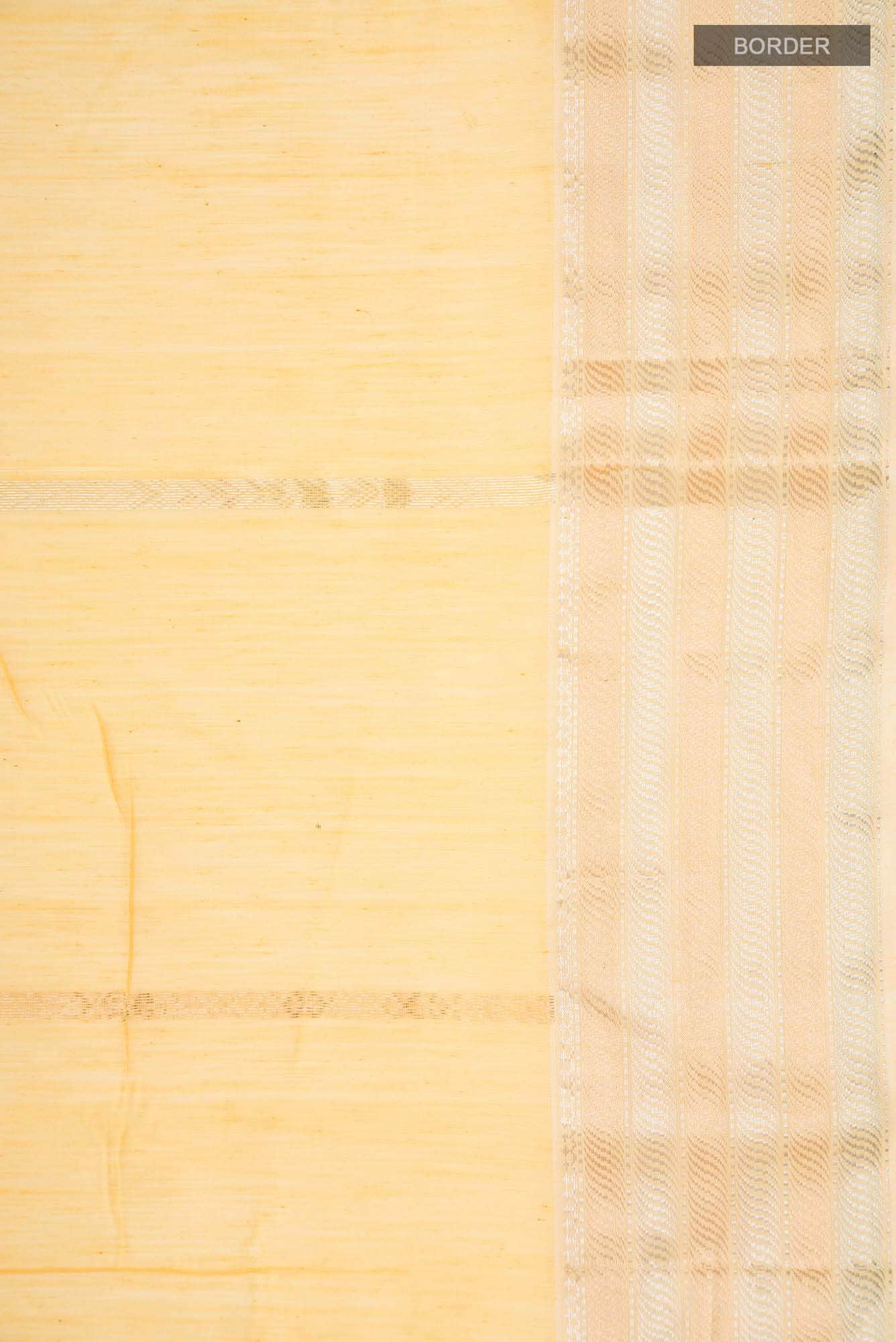 Yellow Maheshwari Silk Cotton Saree