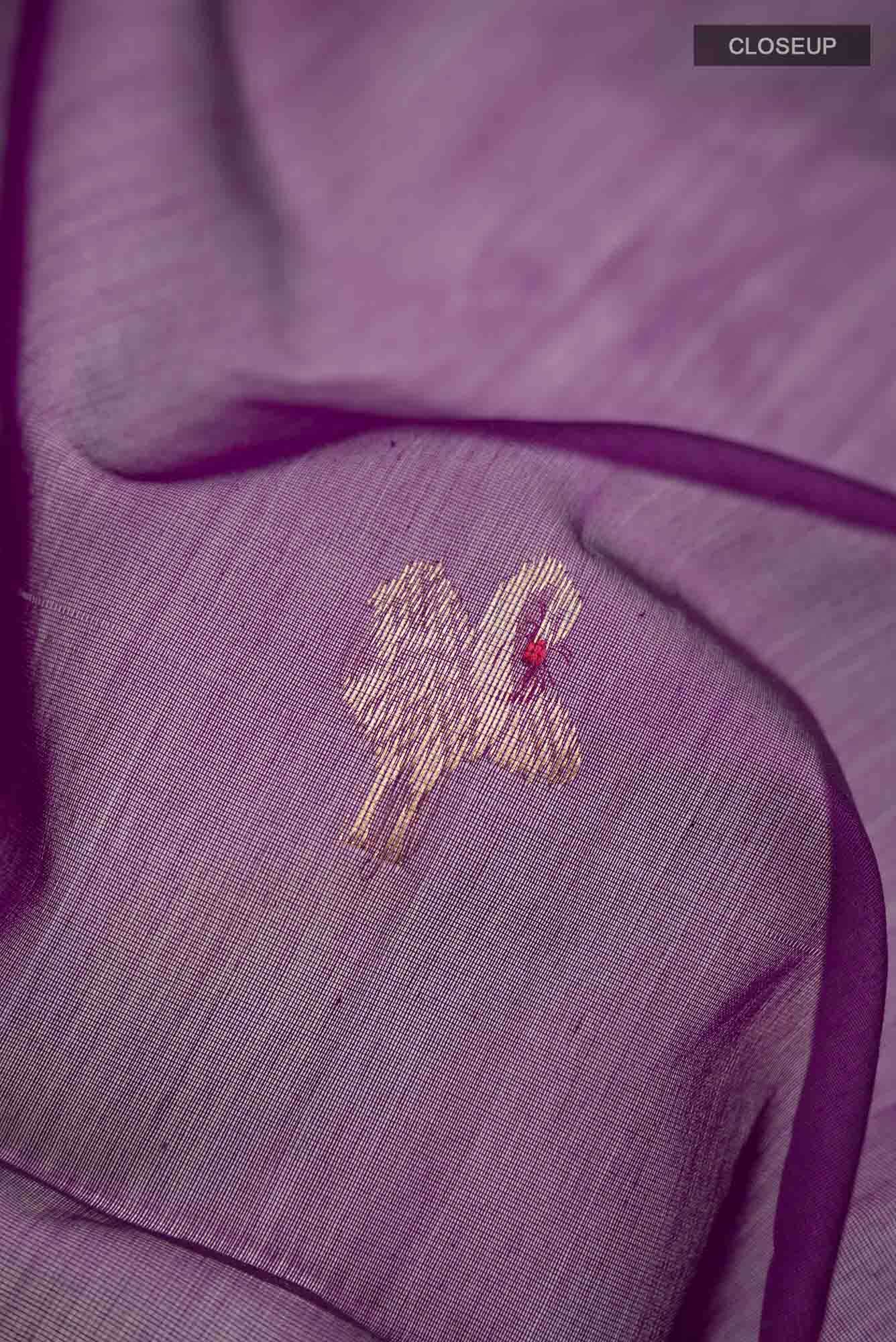 Violet Maheshwari Silk Cotton Saree