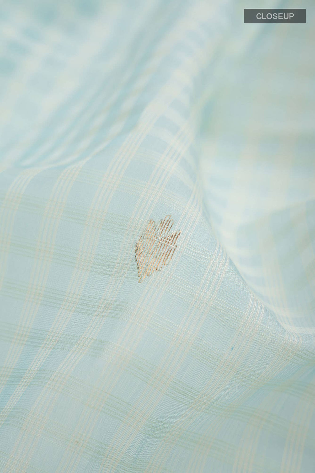 Light Blue Maheshwari Silk Cotton Saree