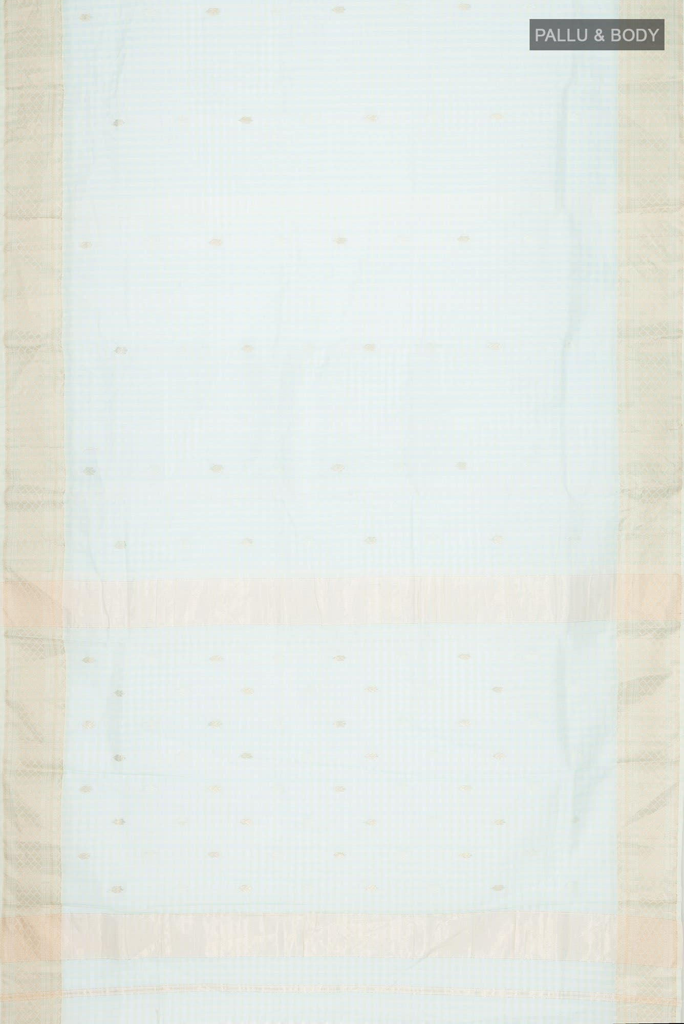Light Blue Maheshwari Silk Cotton Saree