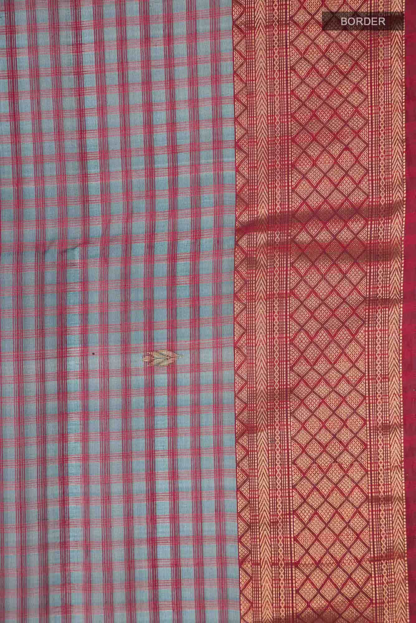 Blue Maheshwari Silk Cotton Saree