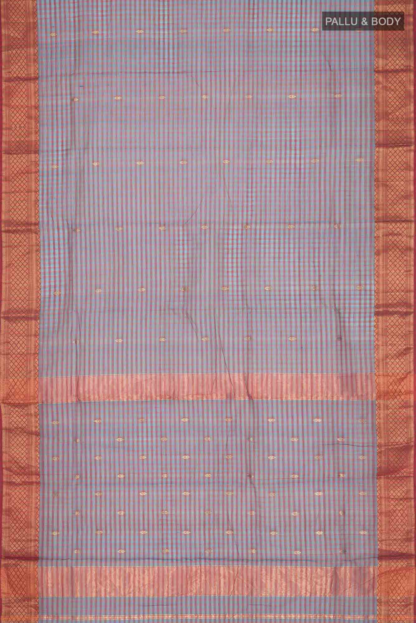 Blue Maheshwari Silk Cotton Saree