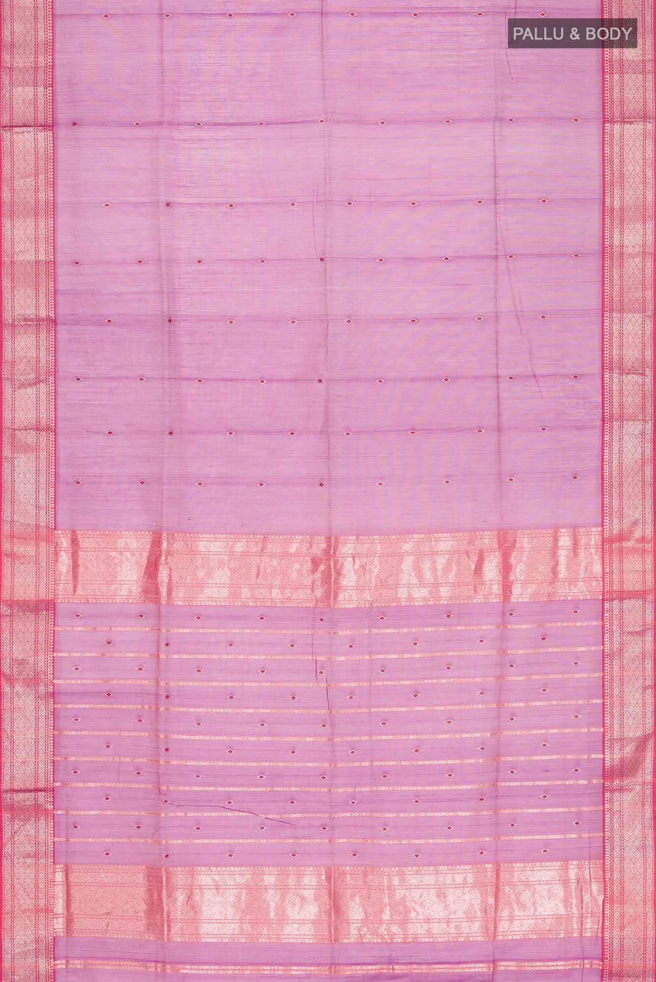 Purple Maheshwari Silk Cotton Saree