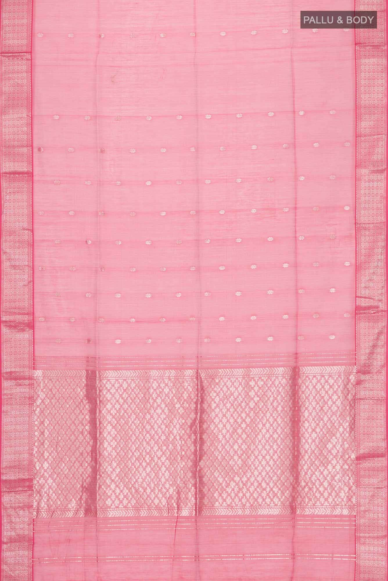 Red Maheshwari Silk Cotton Saree