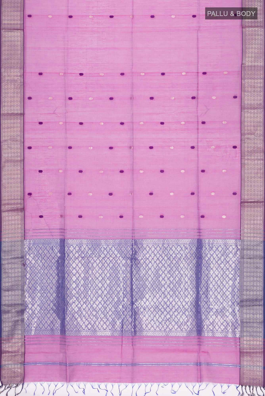 Purple Maheshwari Silk Cotton Saree
