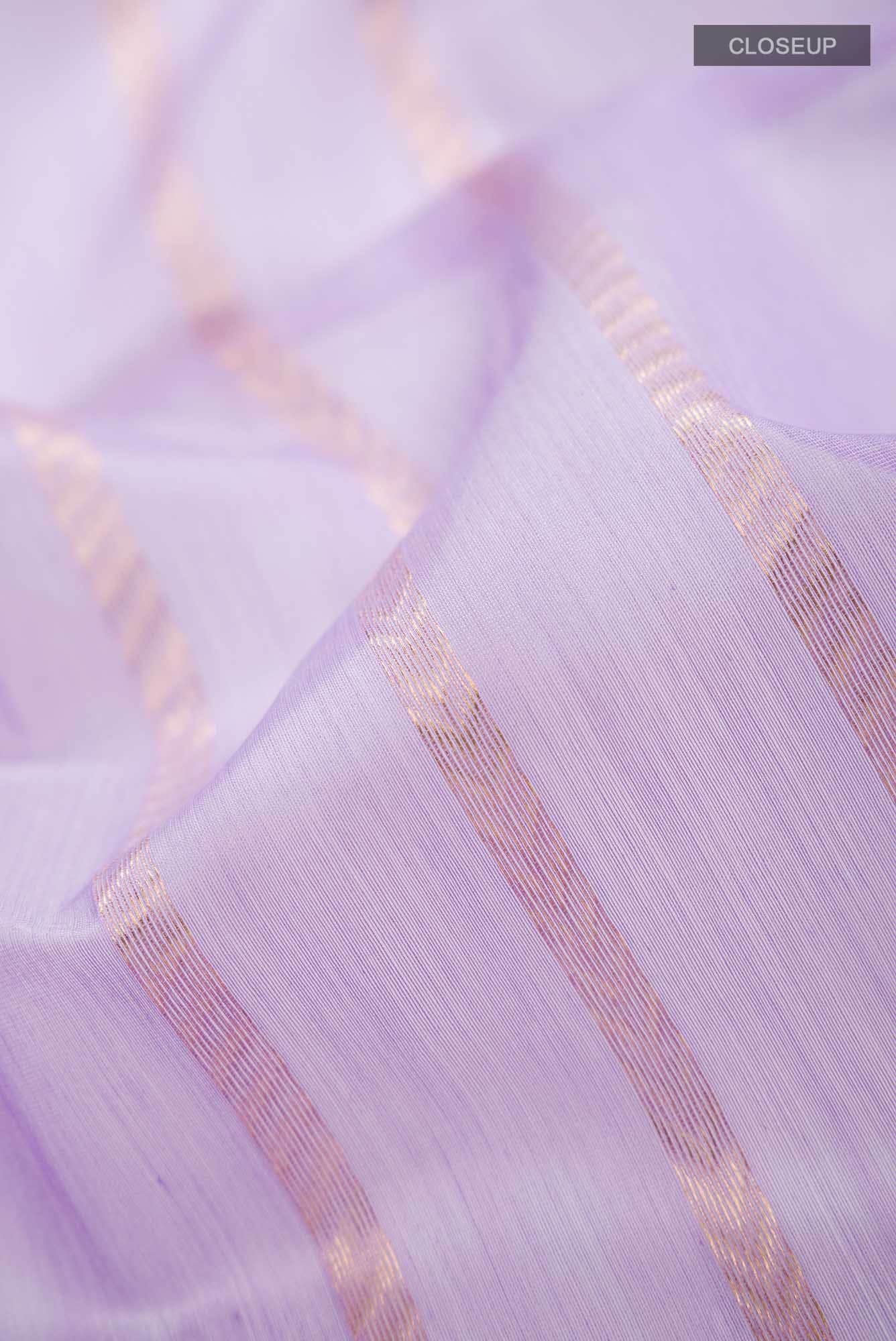 Lavender Maheshwari Silk Cotton Saree