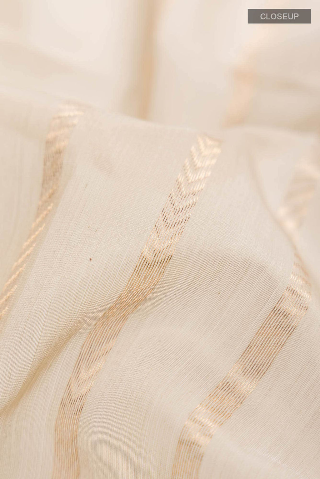 Beige Maheshwari Silk Cotton Saree