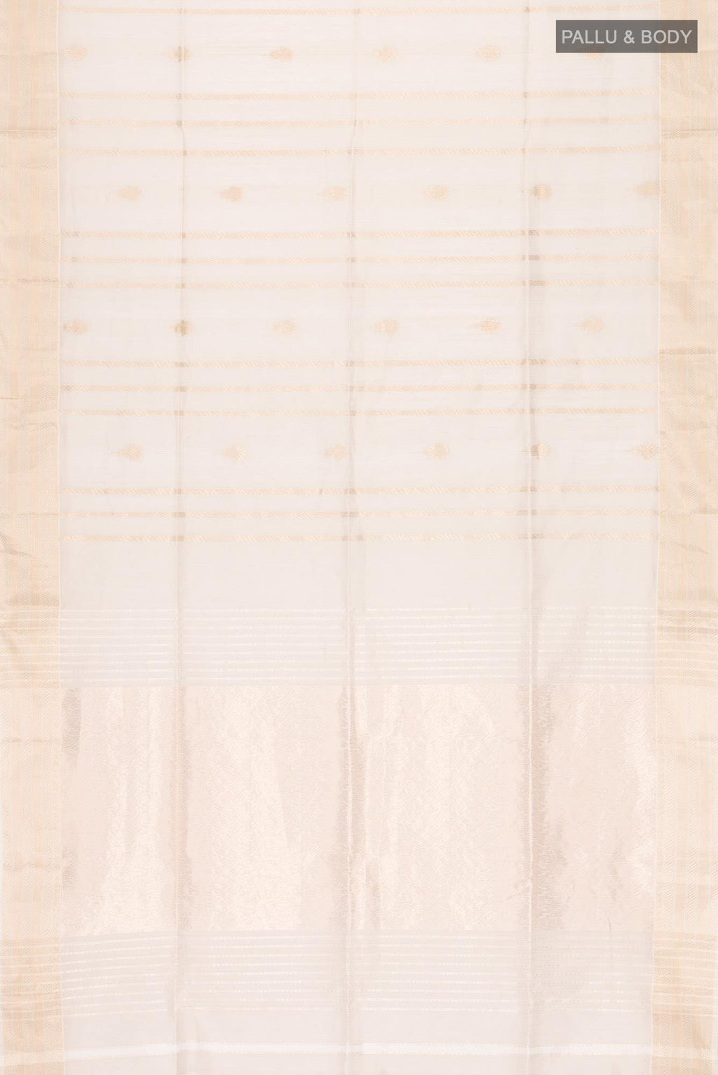 Beige Maheshwari Silk Cotton Saree