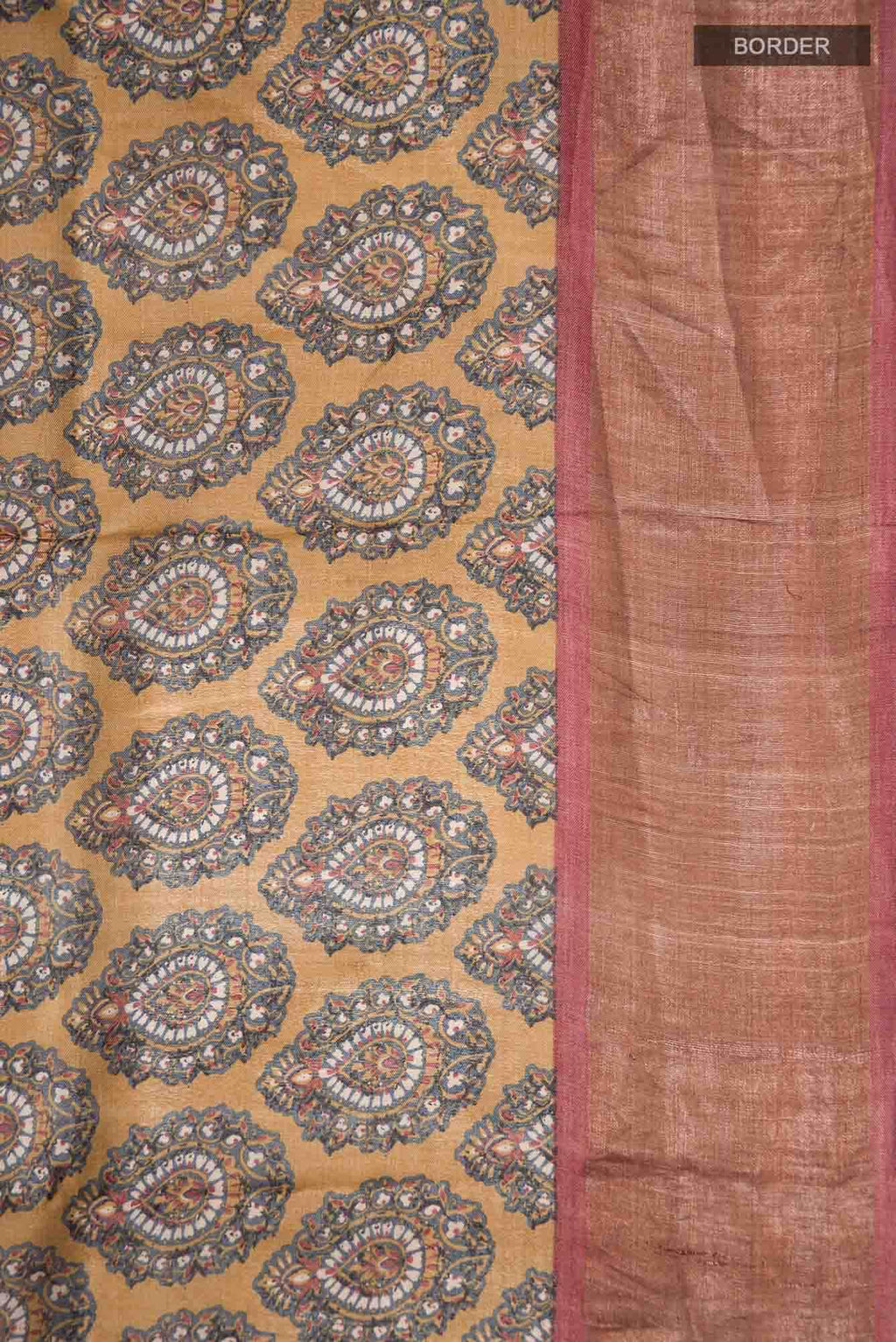Brown Bhagalpuri Tussar Silk Saree